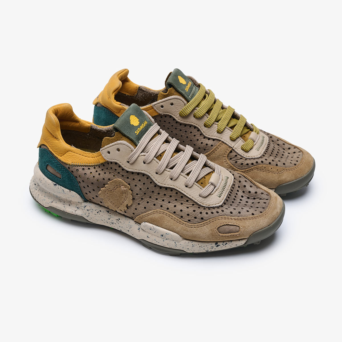 Satorisan Chacrona Laser Premium Baskets Loden Brown Cuir