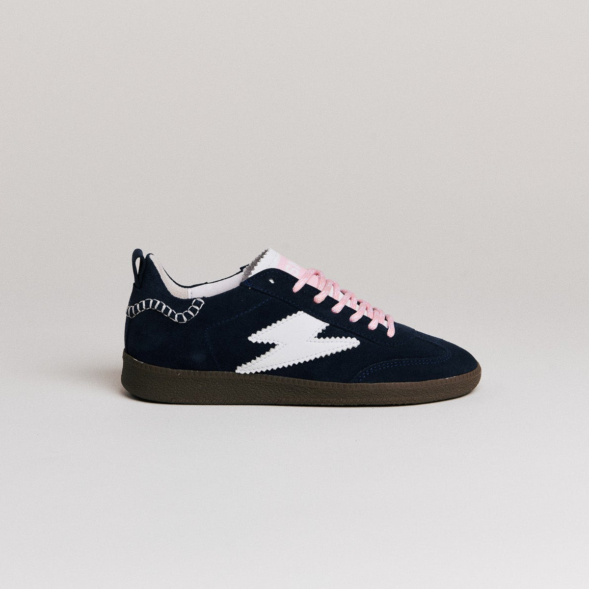 Semerdjian Ashley C388 baskets cuir bleu marine rose