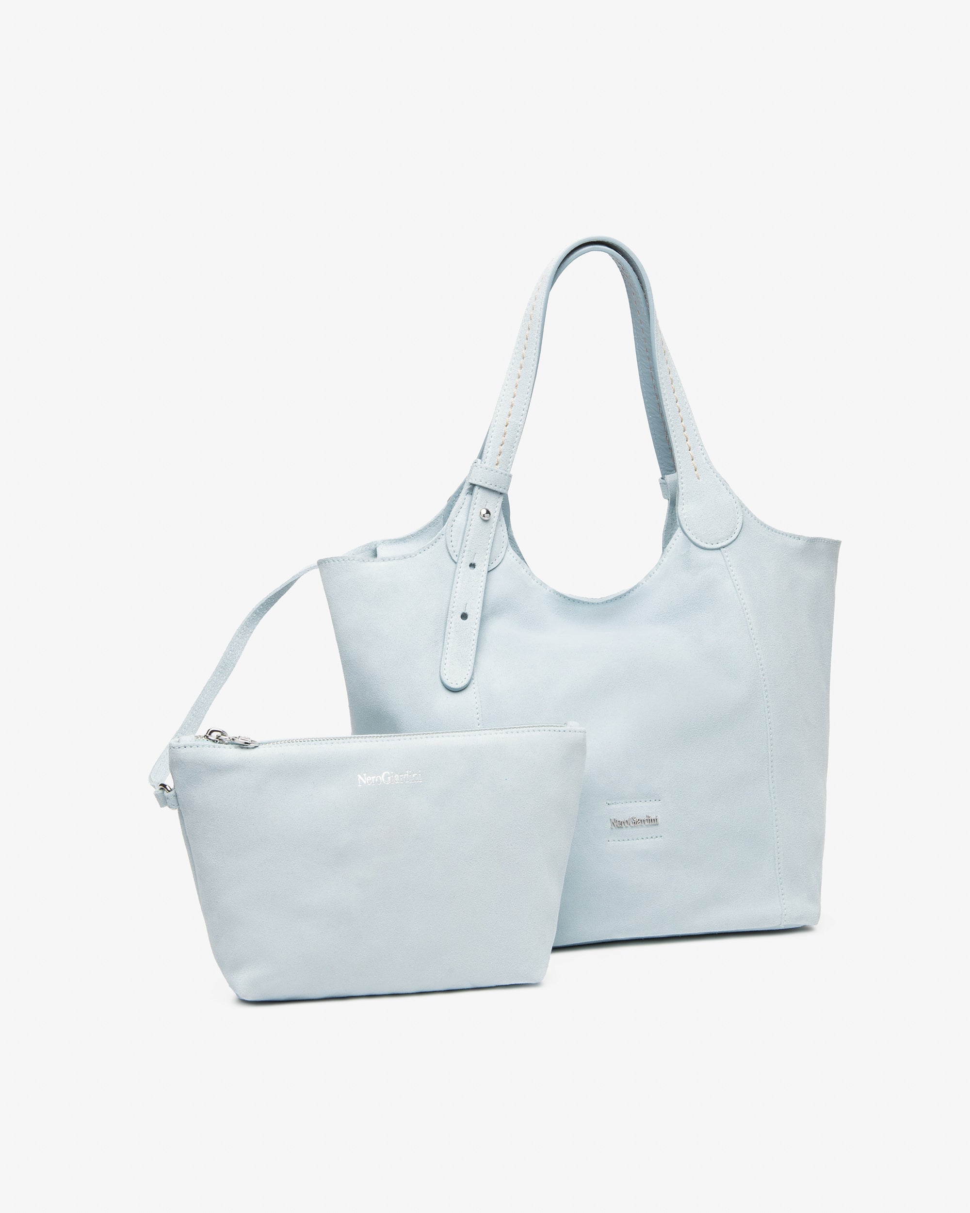 NeroGiardini Cabas Femme Cuir Velours Épaule