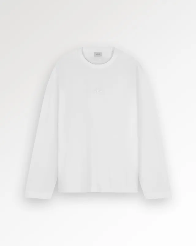 Filling Pieces Boxy Embroidered manche longue White coton