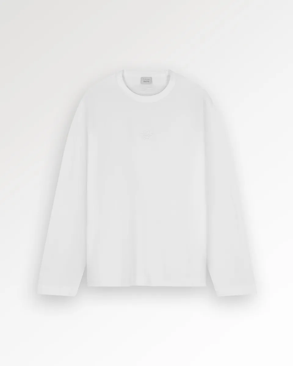 Filling Pieces Boxy Embroidered manche longue White coton