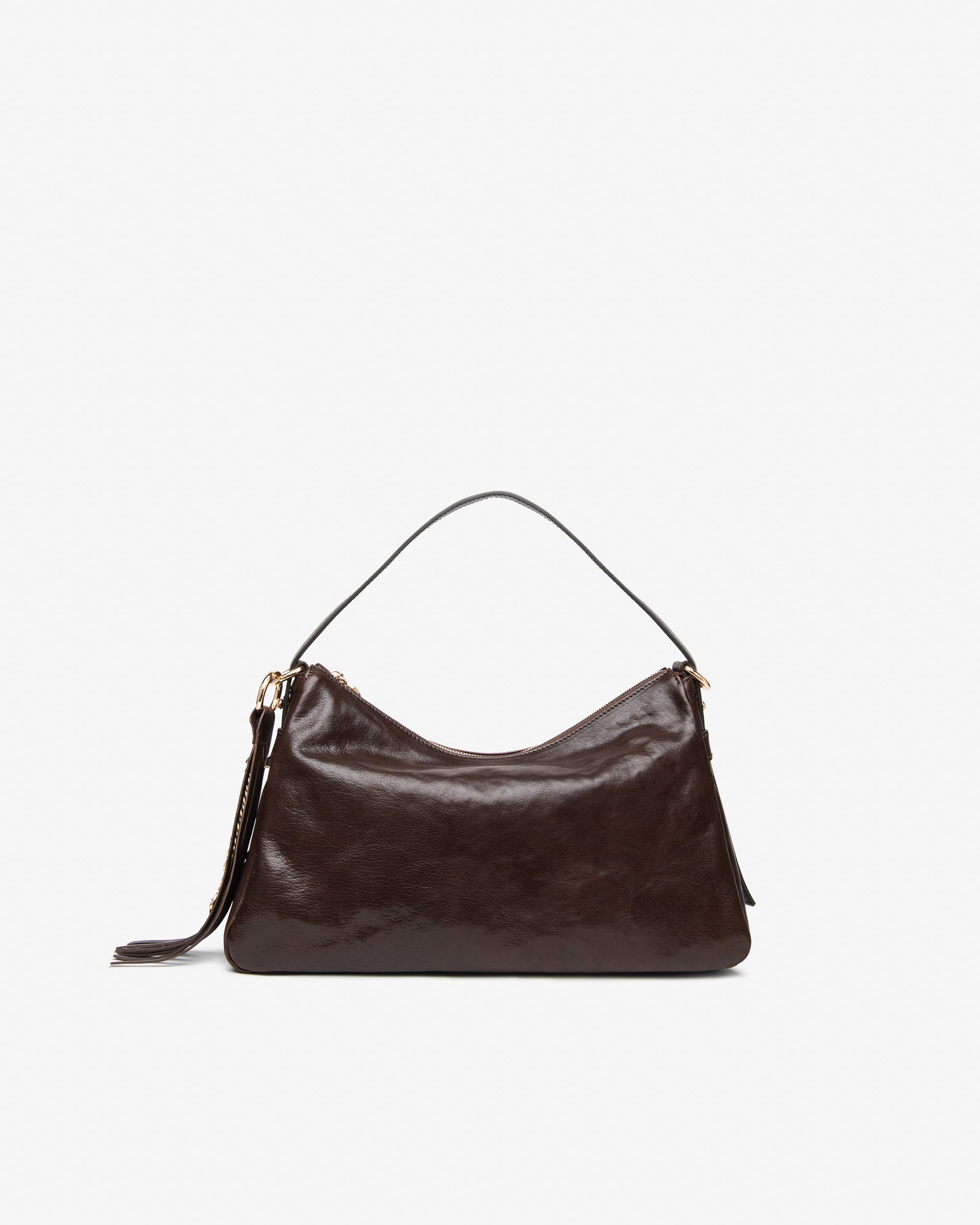 NeroGiardini Sacs Besace Femme en Cuir Sac hobo zippé