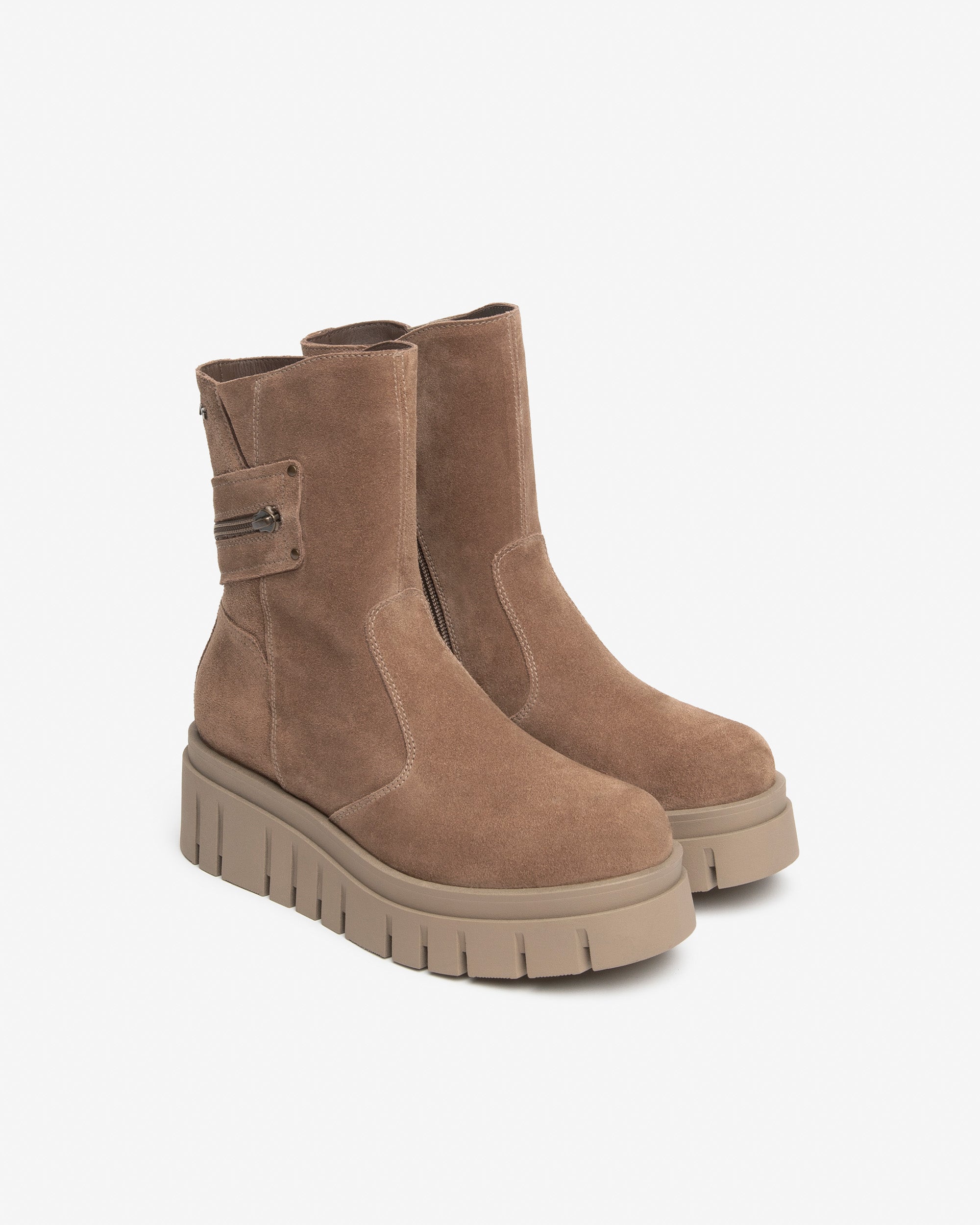 NeroGiardini Bottines Femme Daim Plateforme 55 mm