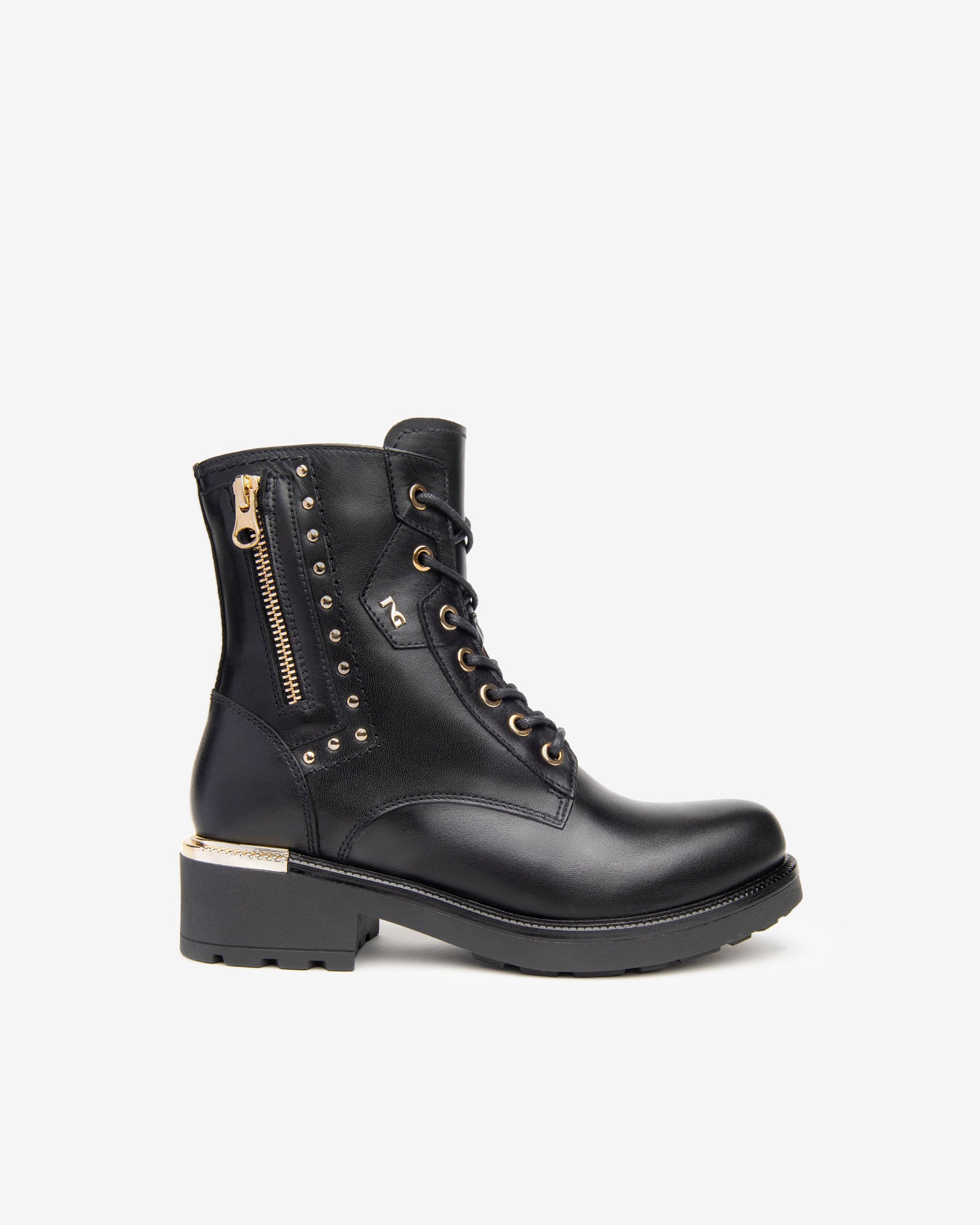 NeroGiardini Bottines Femme Cuir Lacets Talon 4cm