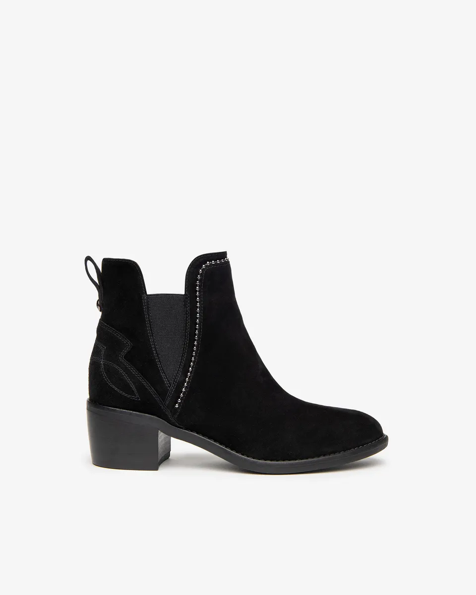 NeroGiardini Bottines Chelsea Femme Cuir Velours Confort