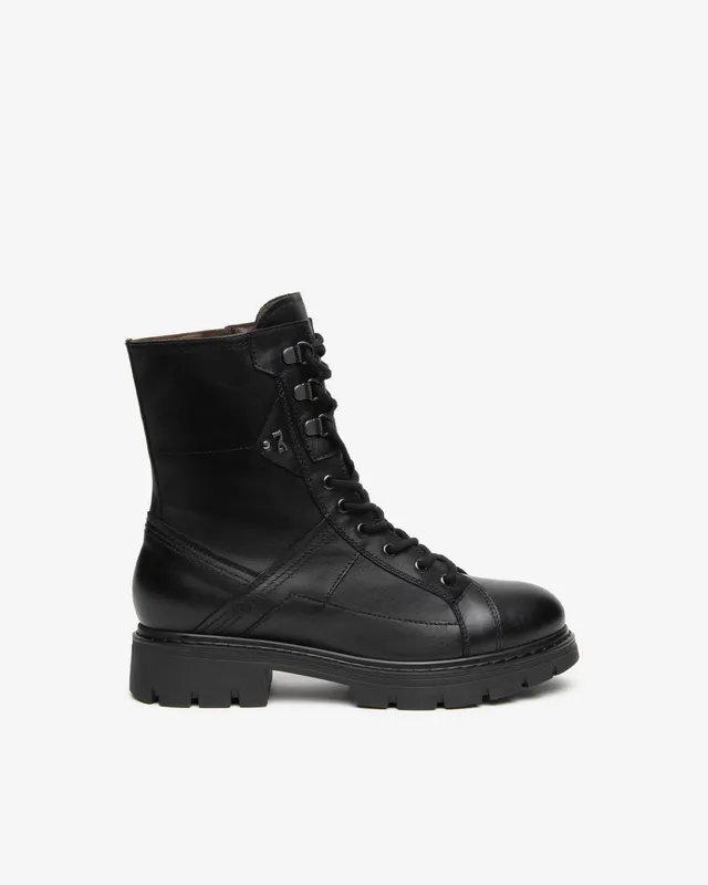 NeroGiardini Bottines Motardes Femme Cuir Talon Bloc