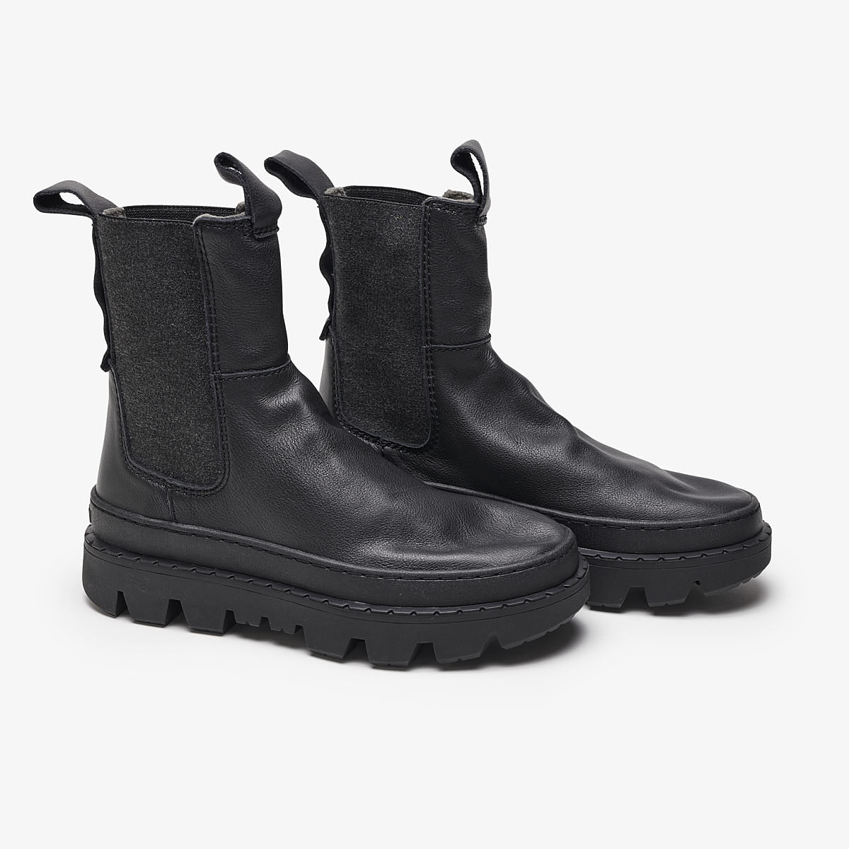 Satorisan Unalome Elastics Premium bottines Black cuir chelsea
