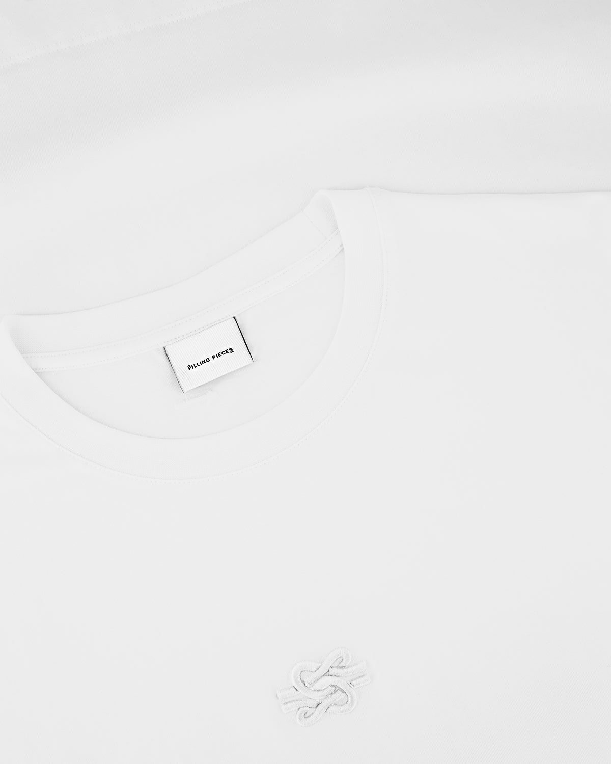 Filling Pieces Boxy Embroidered t-shirt coton blanc
