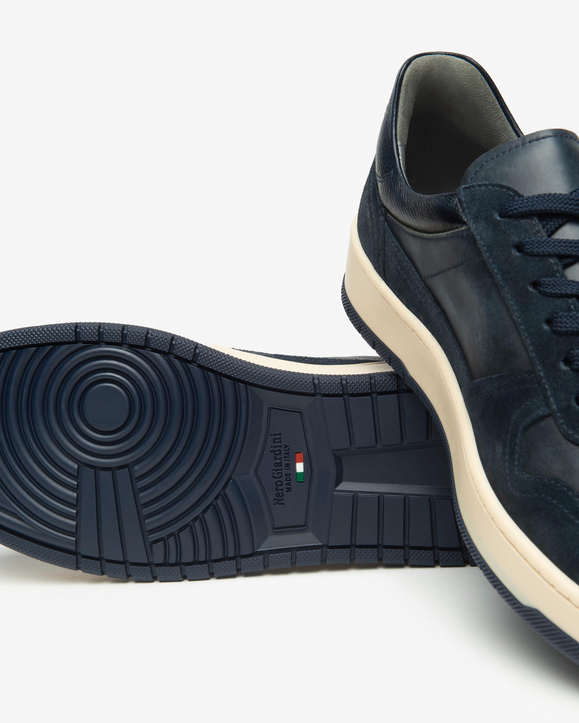 Nerogiardini Sneakers Cuir Velours Homme Baskets Hiver