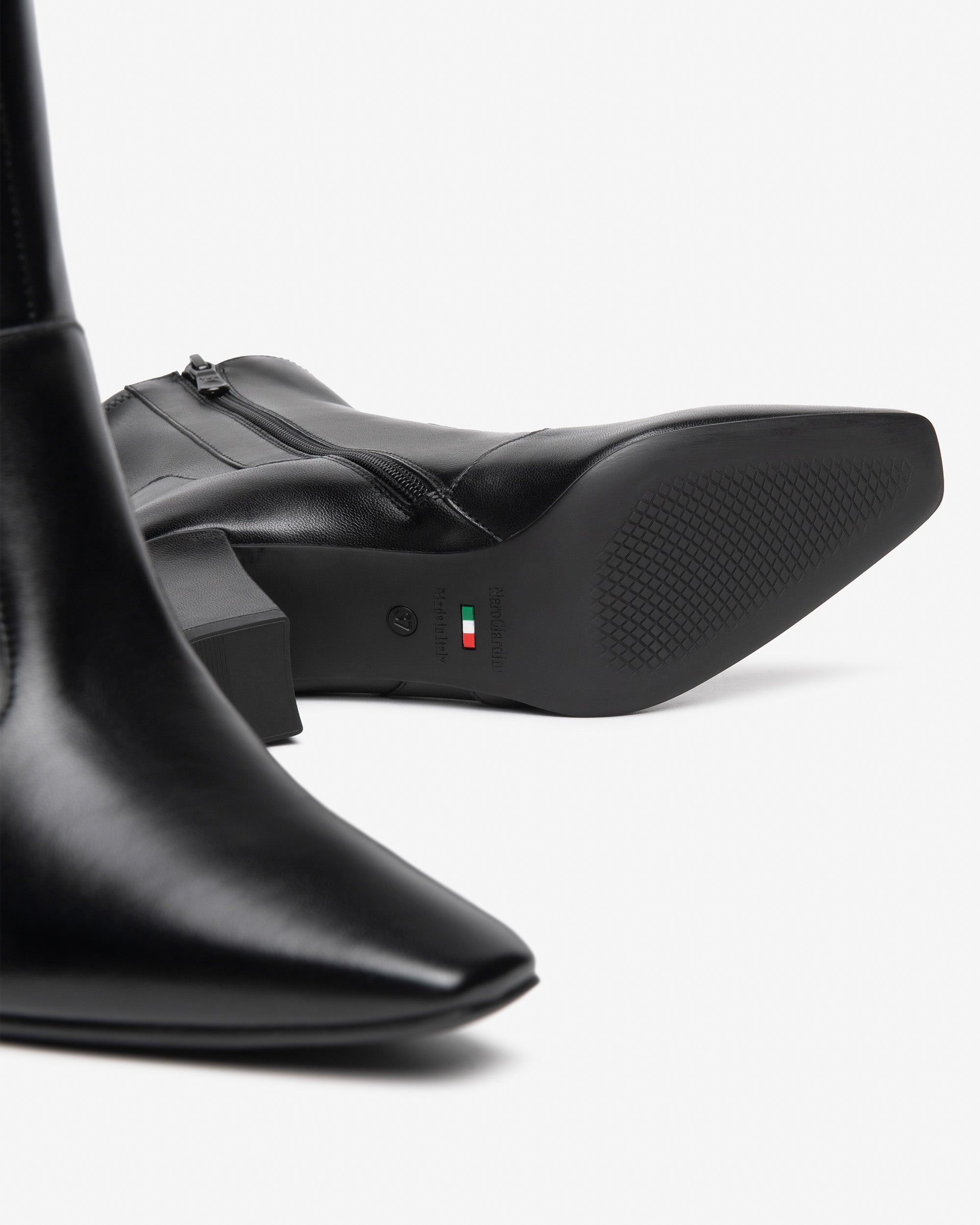 NeroGiardini Bottines Femme Cuir Talon 75 mm Zip