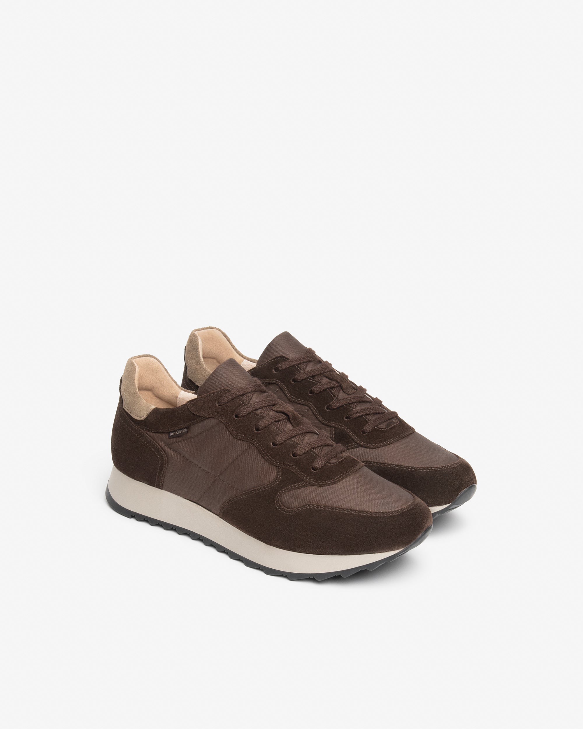 NeroGiardini Sneakers Homme Daim Toile Baskets Lacets