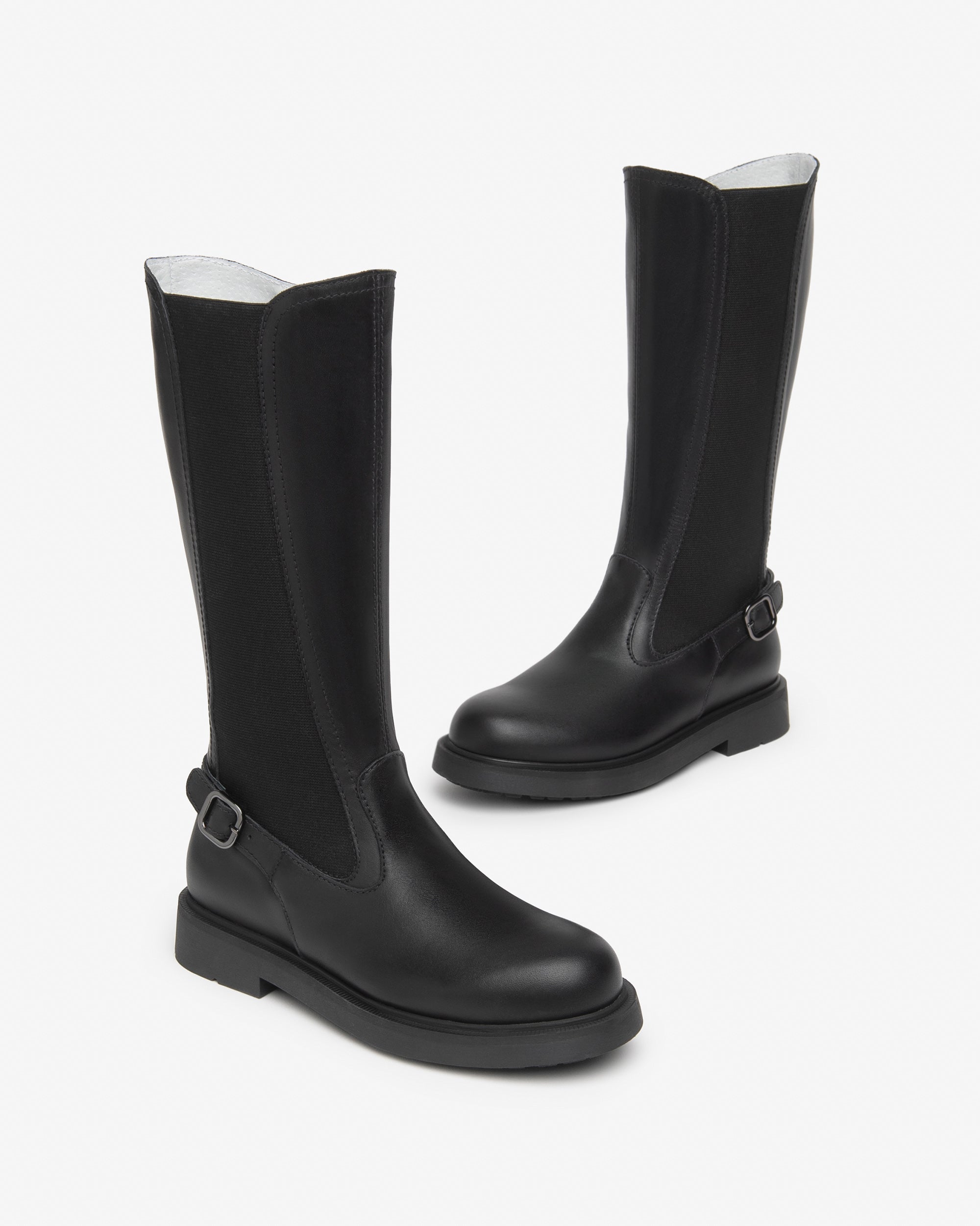Nerogiardini Bottes Fille Cuir Tissu Hautes Zip