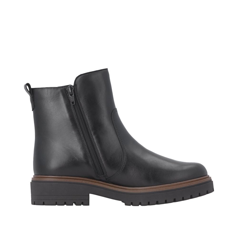 Remonte D4B72 bottes courtes noir 39 EU cuir hiver