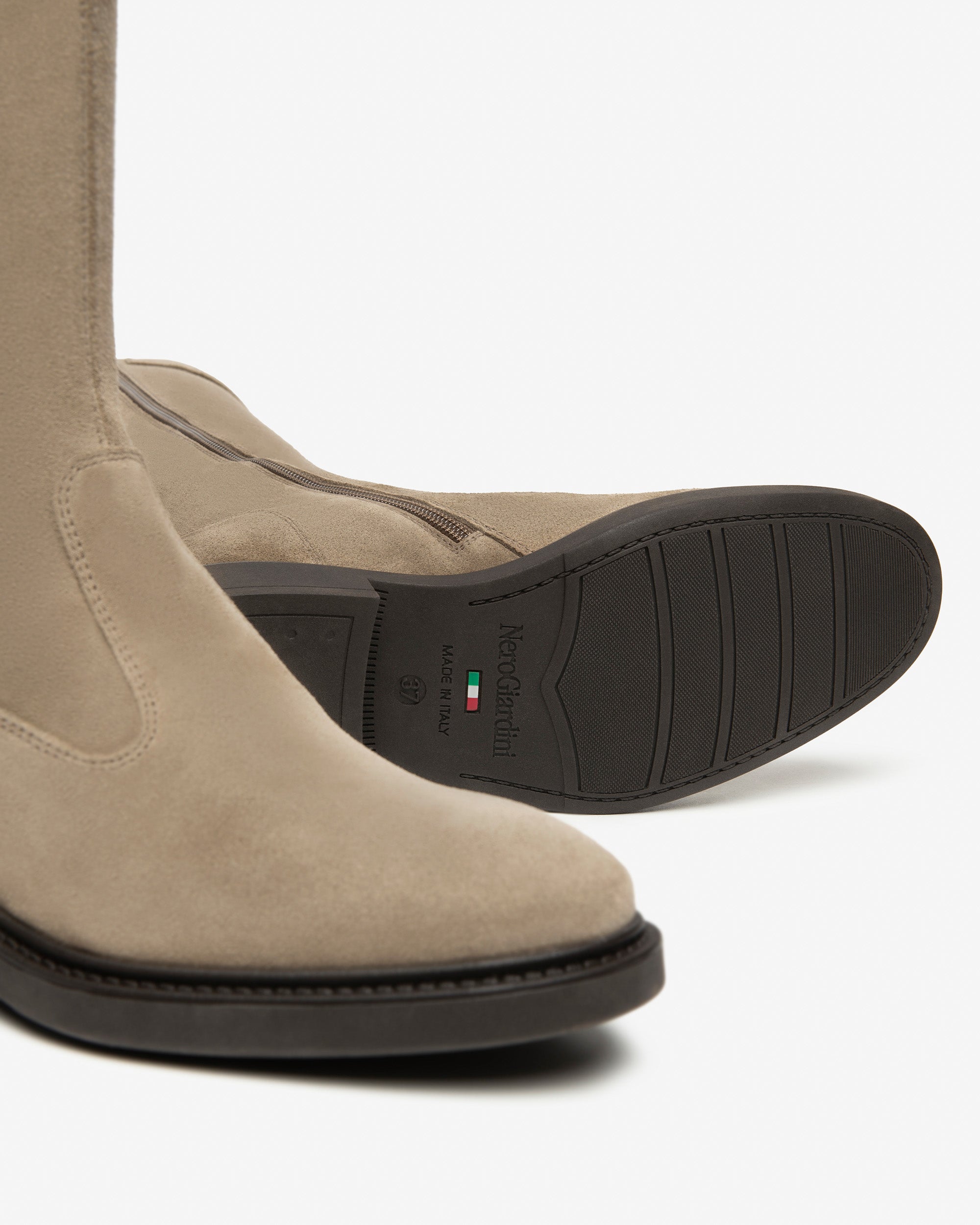 NeroGiardini Bottes Femme Cuir Velours Confort Italie