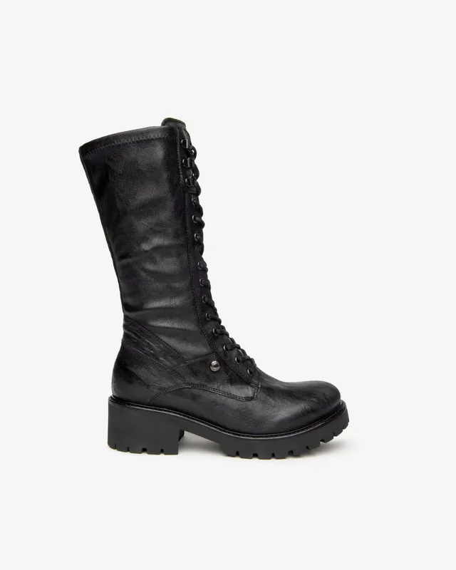 NeroGiardini Bottes Cuir Femme Lacets Hiver
