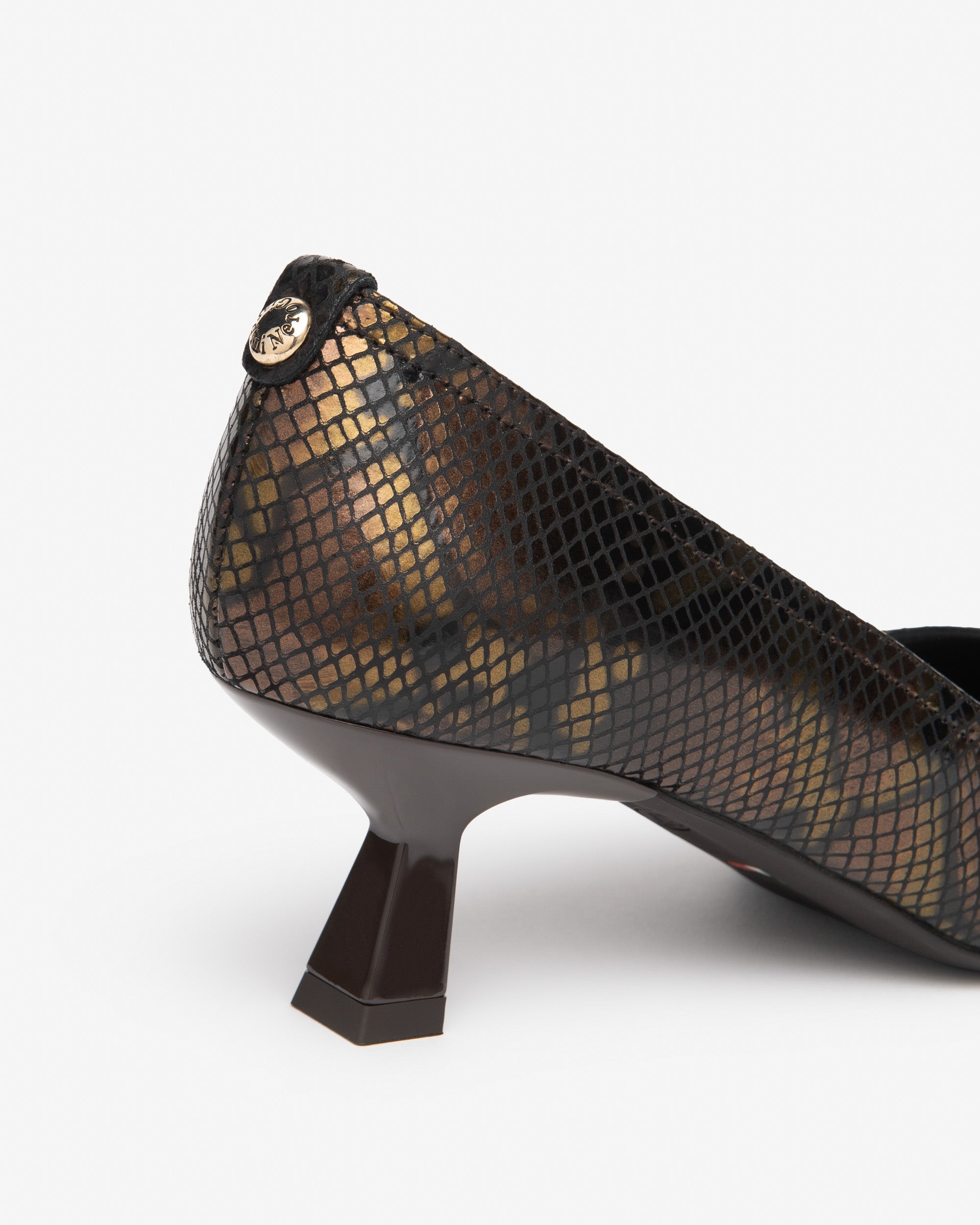 NeroGiardini Escarpins cuir femme imprimé vipère talon 55 mm