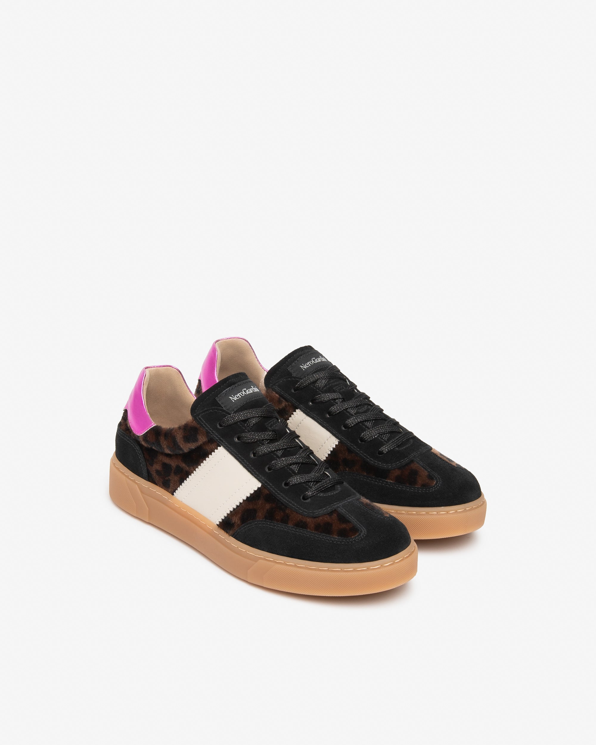 NeroGiardini Sneakers Femme Daim Animalier Confort