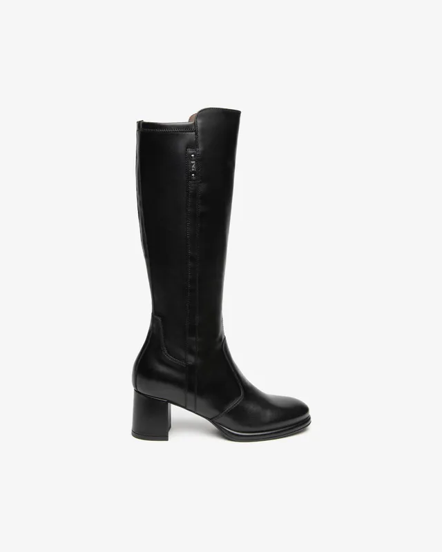 Nerogiardini Bottes bottes cuir femme talon 60mm zip