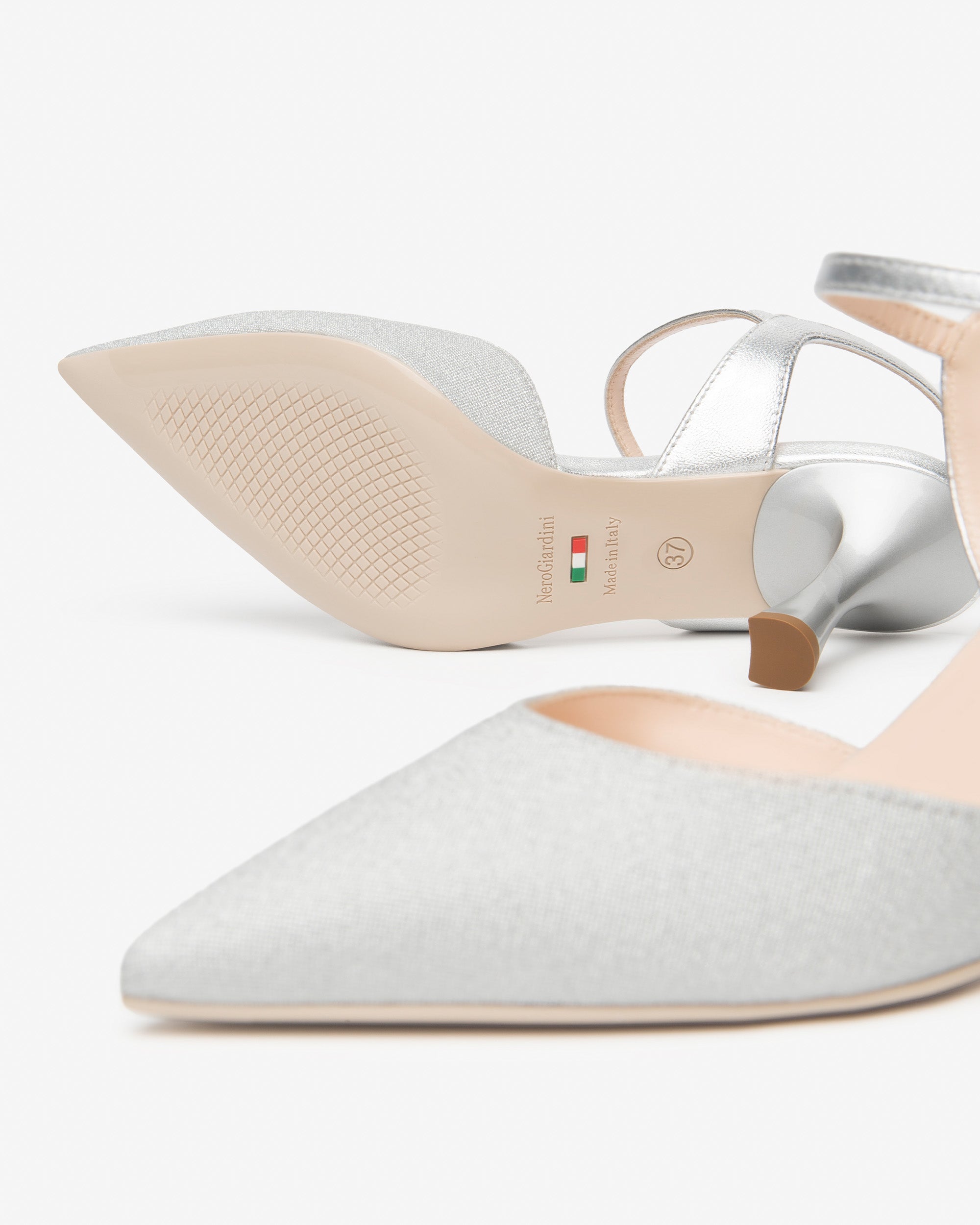 NeroGiardini Slingbacks Femme Cuir Tissu Premium