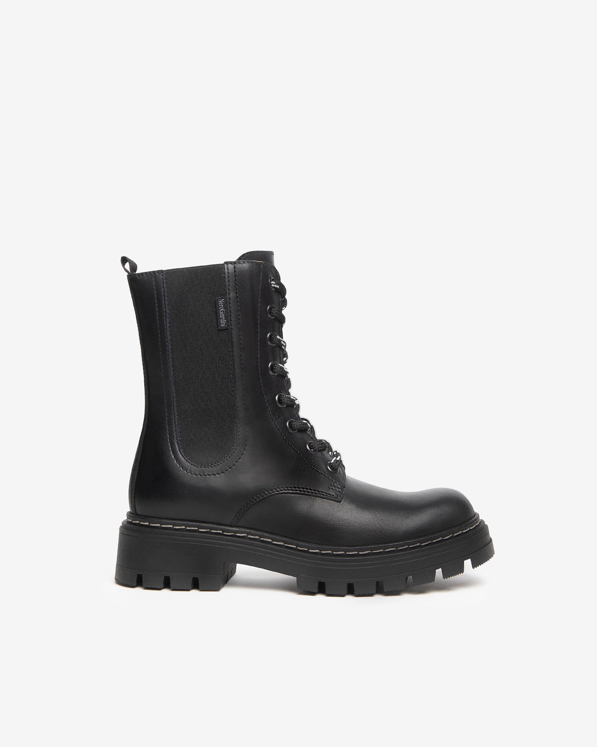 NeroGiardini Bottines Fille Cuir Lacets Zip 27-39