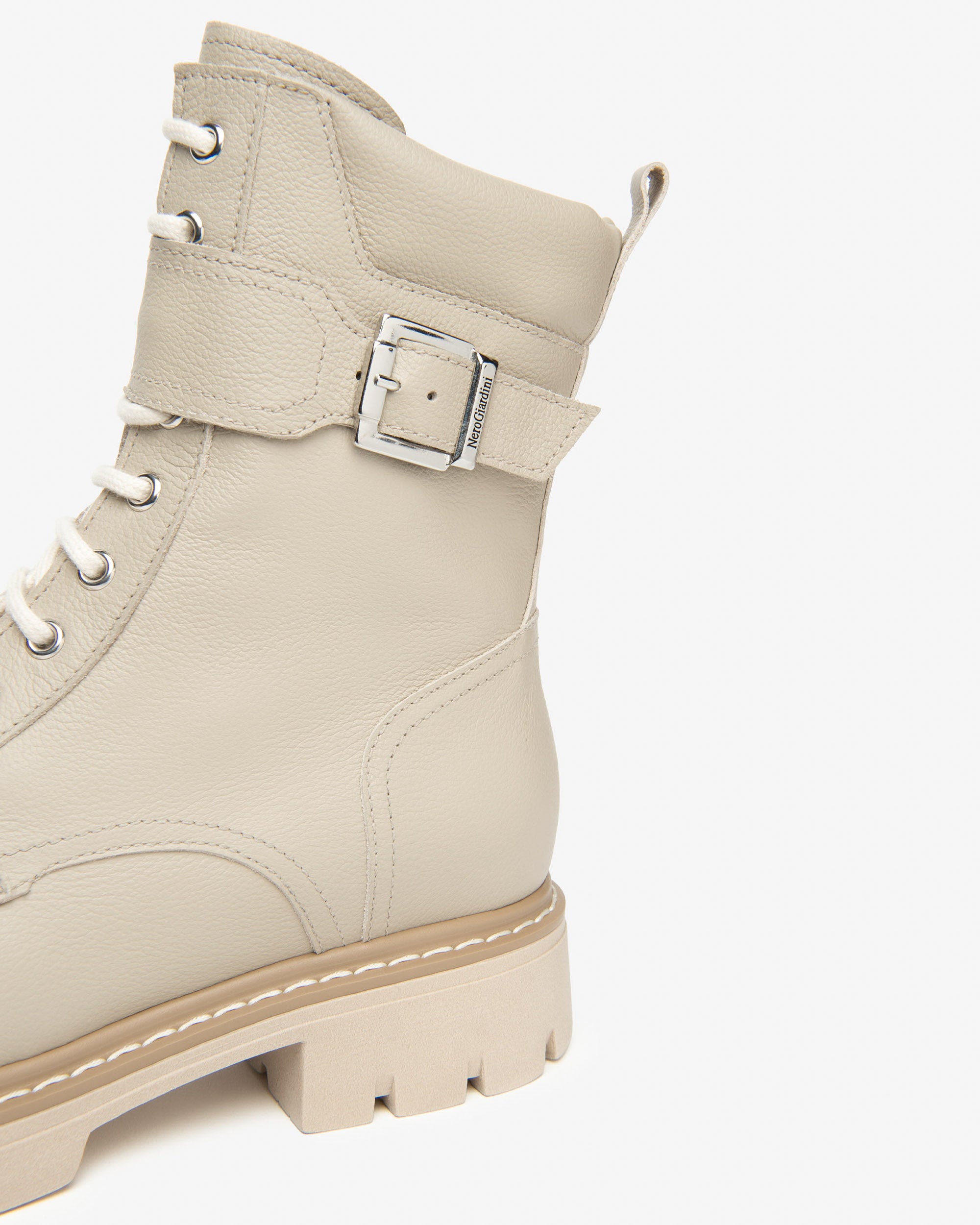 NeroGiardini Bottines Motardes Cuir Femme Hiver
