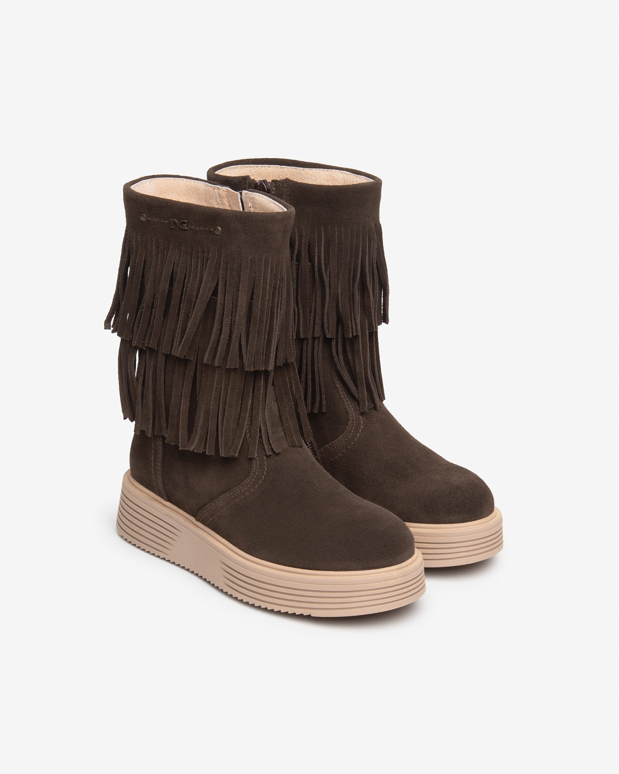 Nerogiardini Bottines Teen Fille Daim Franges