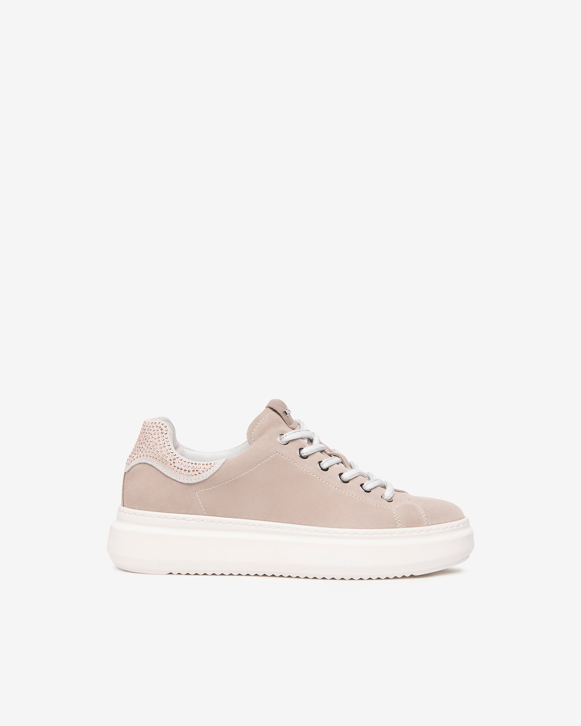 NeroGiardini Sneakers Femme Cuir Velours Lamé 4 cm