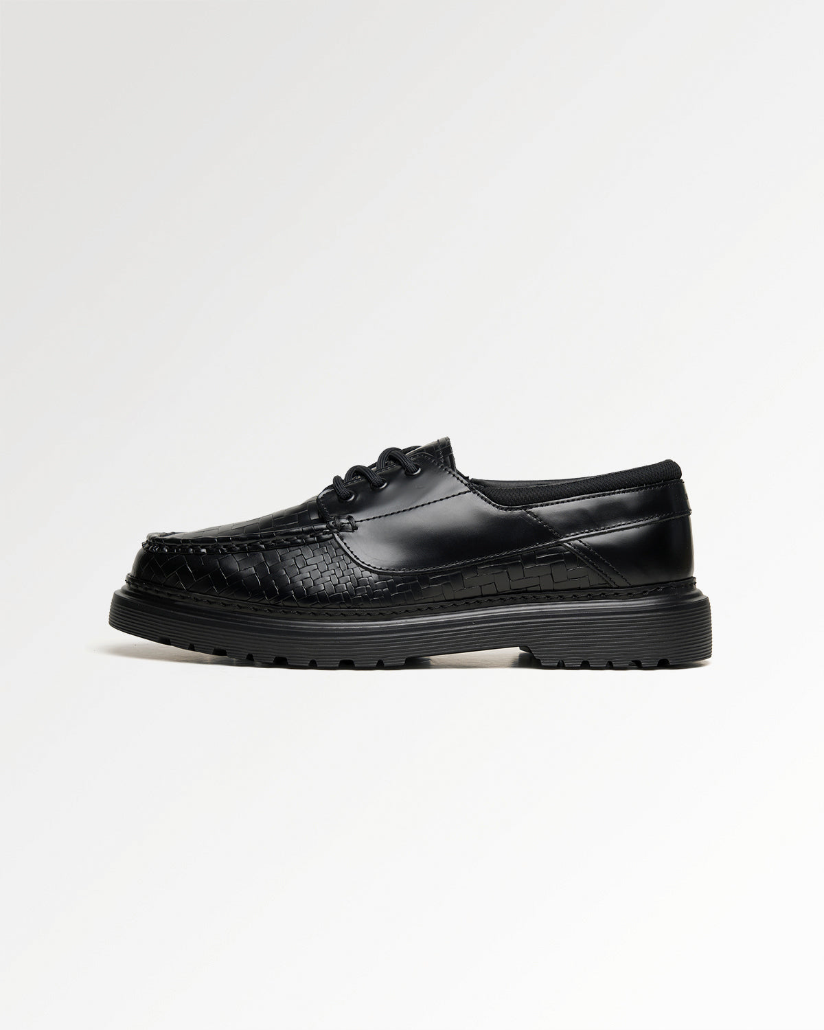 Filling Pieces Sea Tek Woven Twist baskets Black cuir