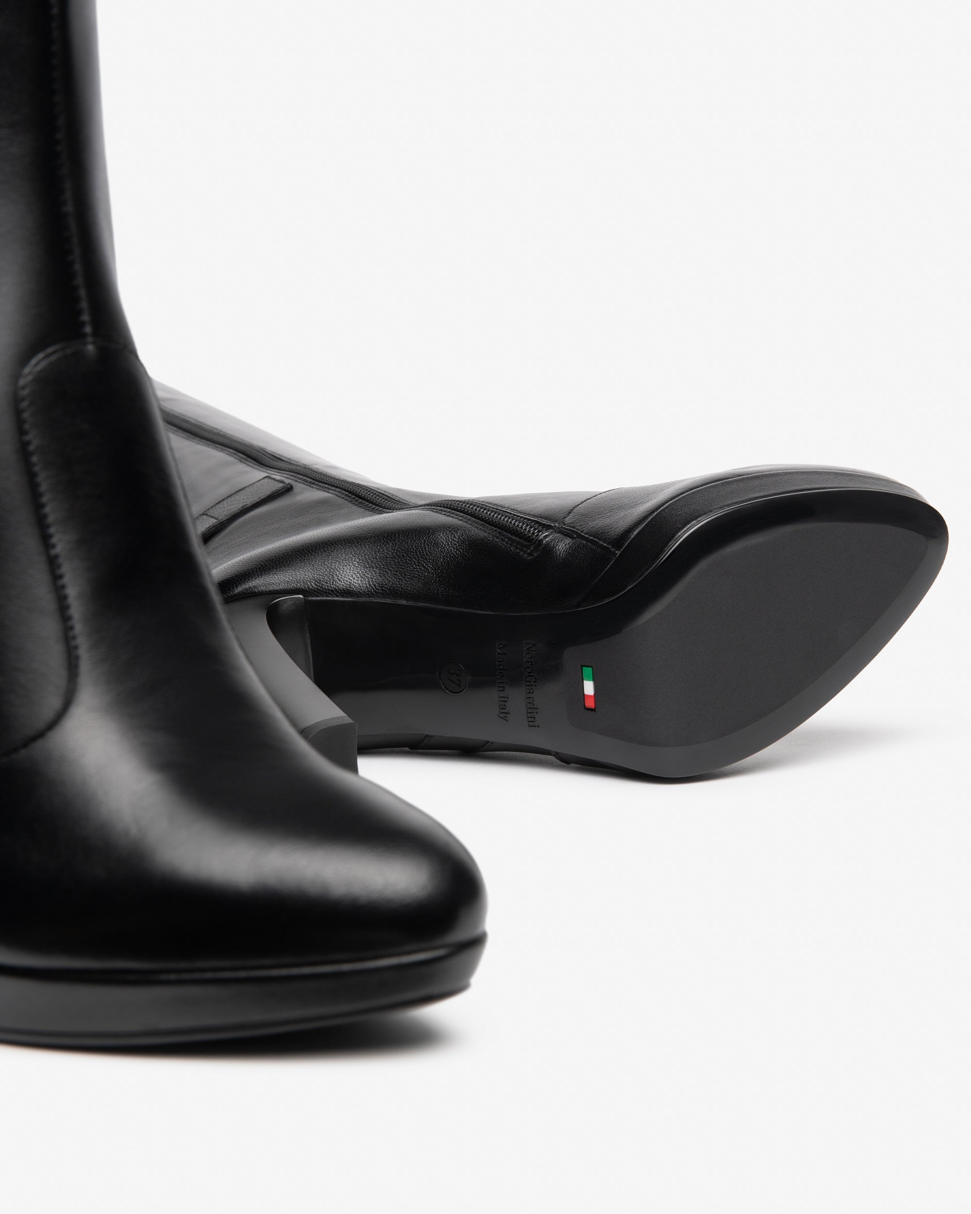 NeroGiardini Bottes Femme Cuir Talon 100 mm Zip 35-41
