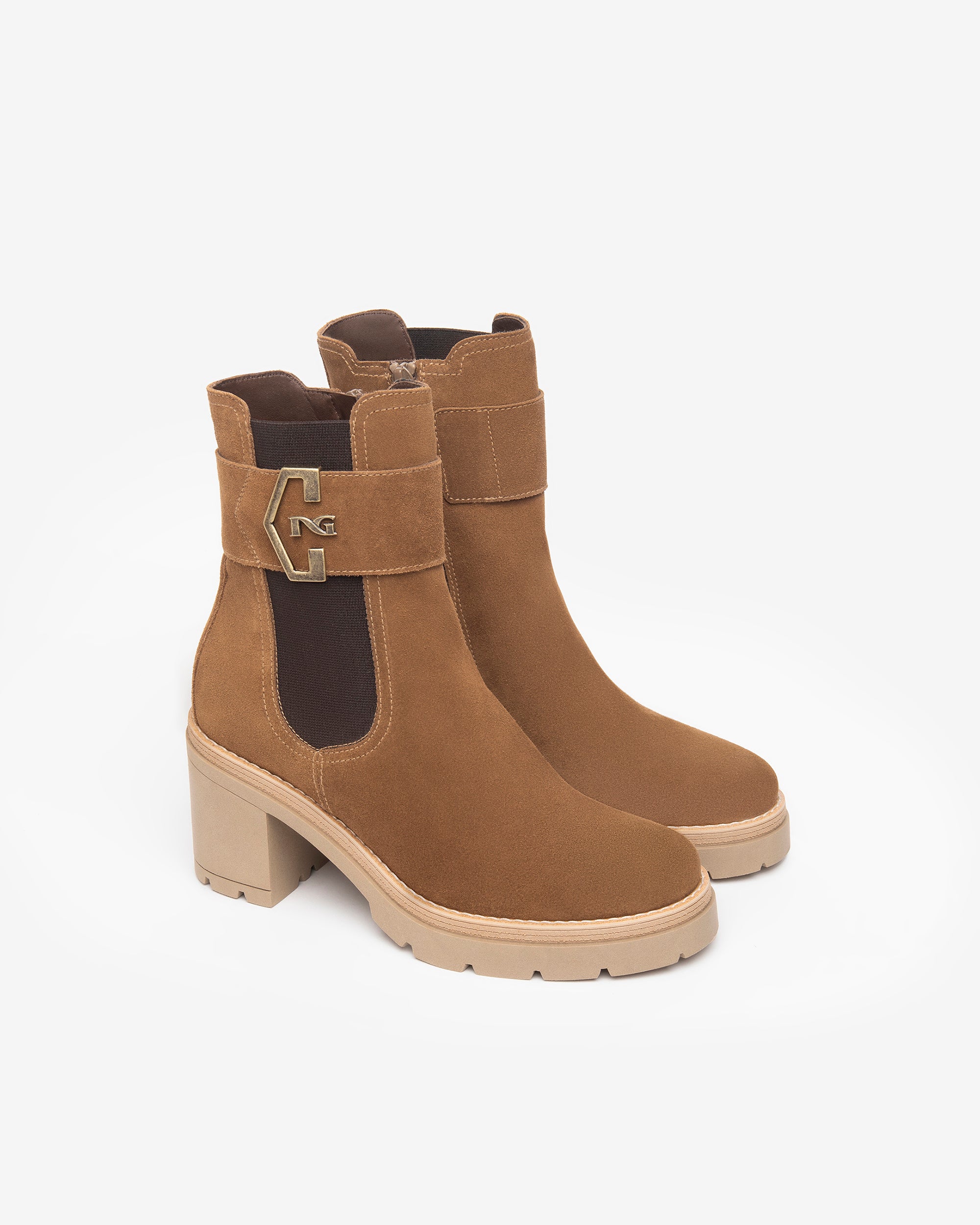 NeroGiardini Bottines Chelsea Femme Velours Hiver