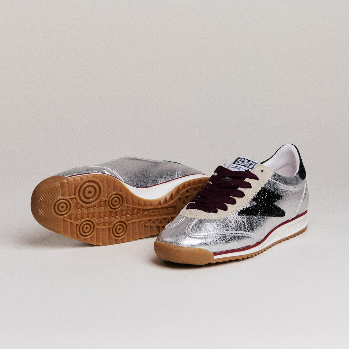 SMR Joyce C134 baskets argent bordeaux pointure 36-40