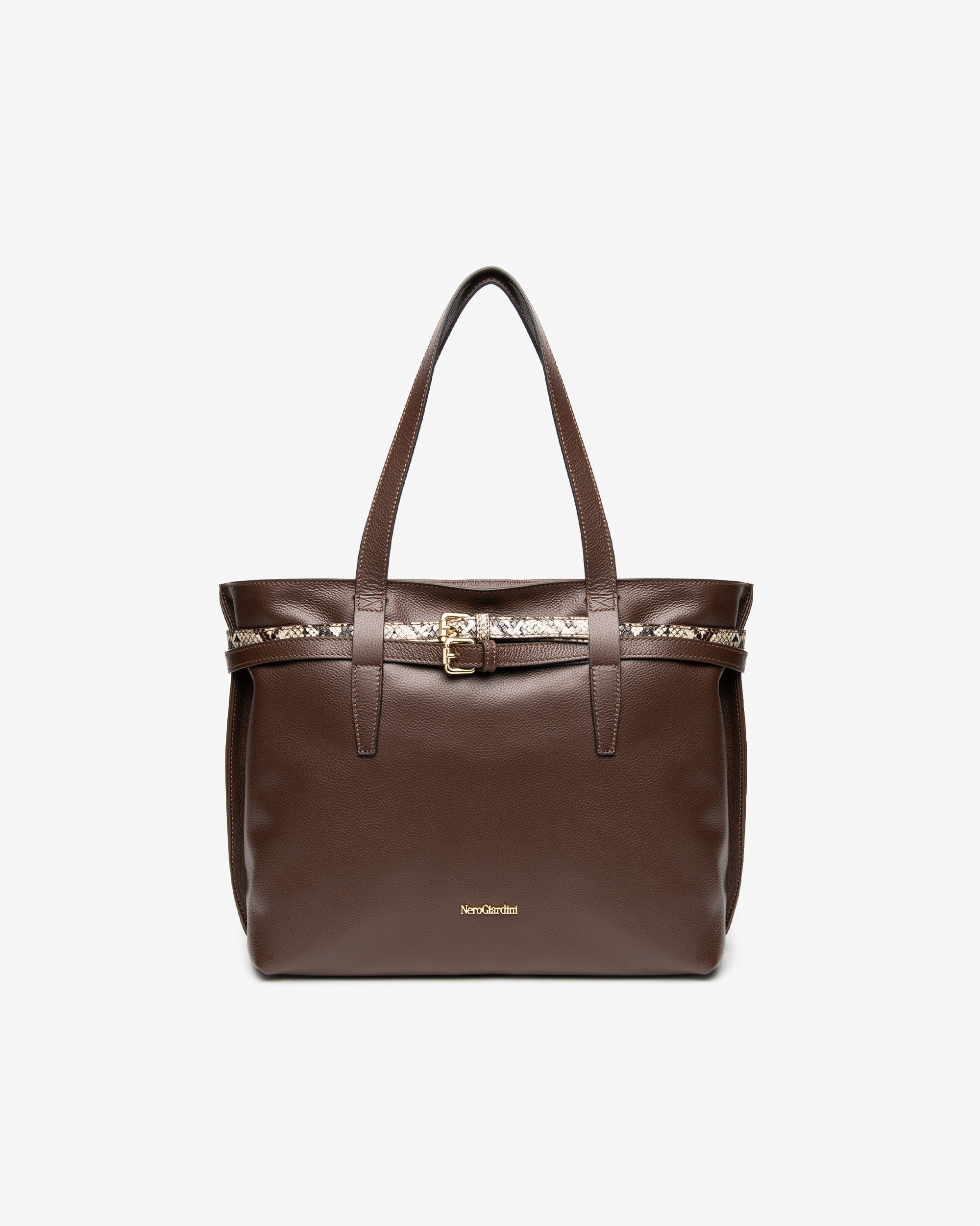NeroGiardini Sacs Épaule Femme Cuir Grainé Python