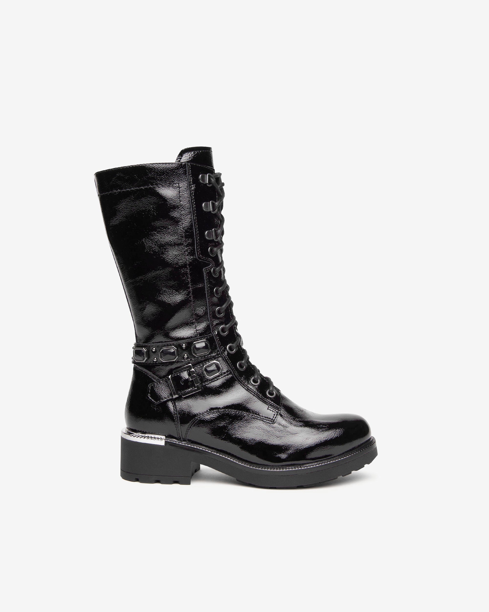 NeroGiardini Bottes Femme Vernis Détails Métal