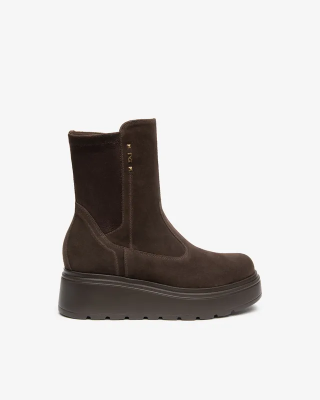 NeroGiardini Bottines Cuir Velours Bottines Femme Zip 55 mm