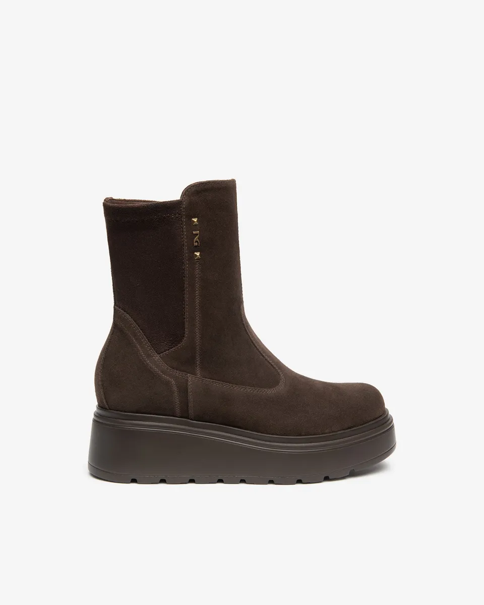 NeroGiardini Bottines Cuir Velours Bottines Femme Zip 55 mm