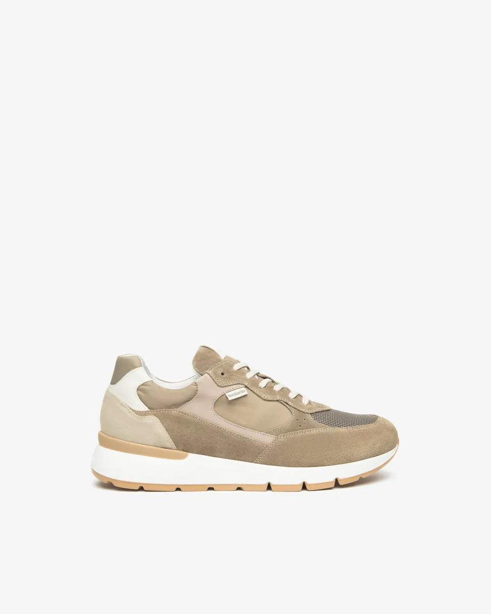 NeroGiardini Sneakers Homme Cuir Velours Toile Basses Confort