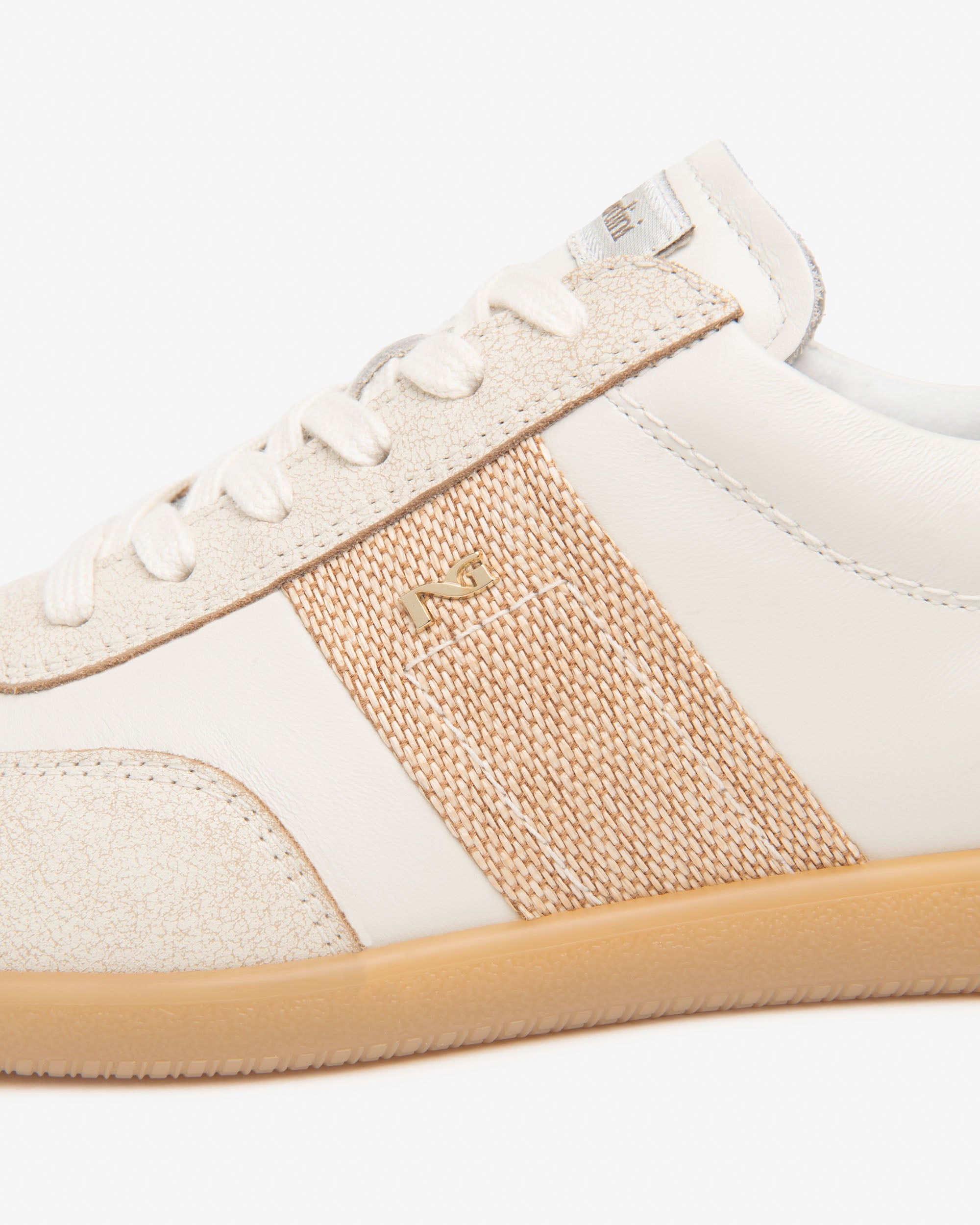 NeroGiardini Sneakers Femme Cuir et Toile Baskets Italie