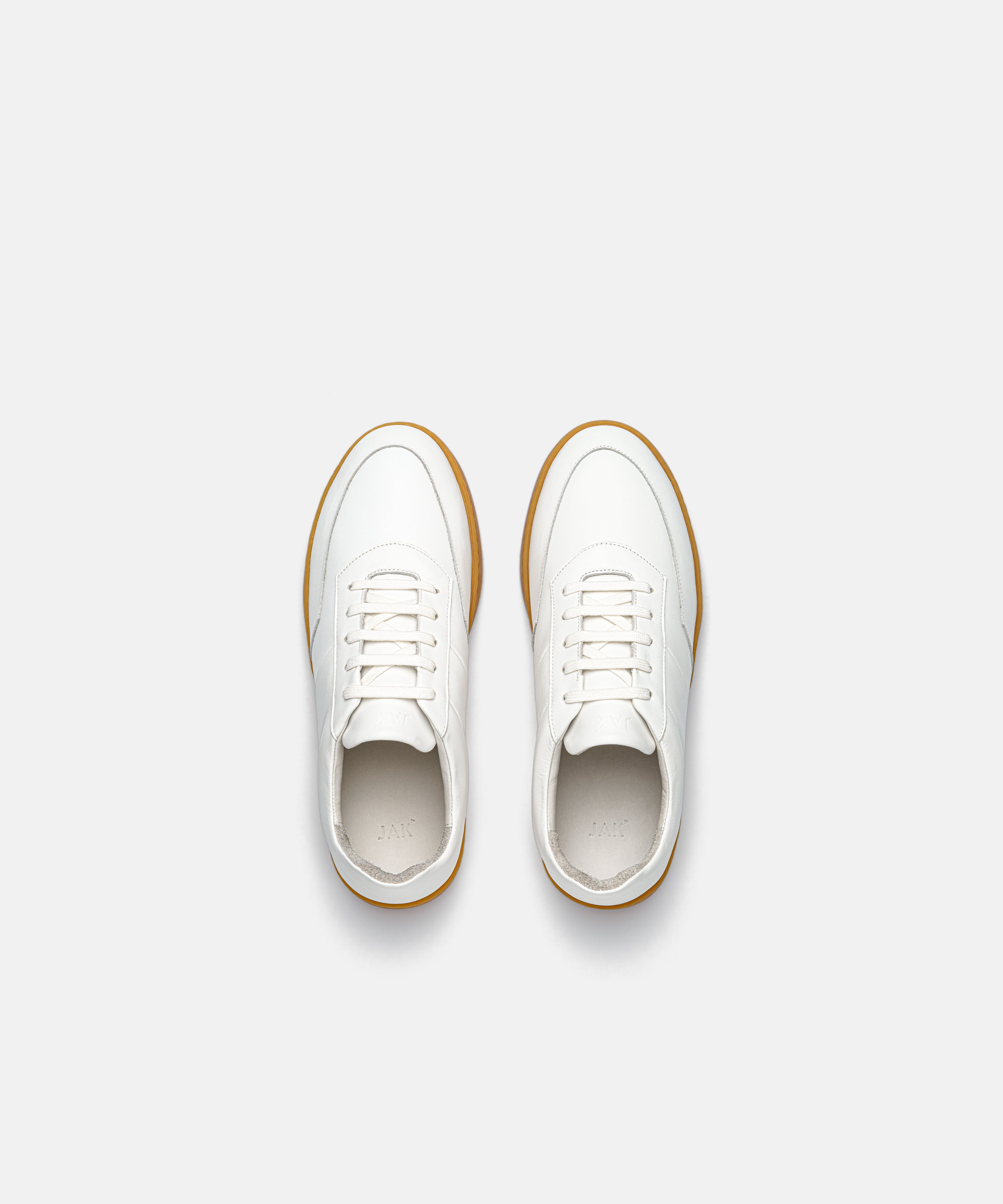 JAK Atlas Low II Tan White sneakers cuir