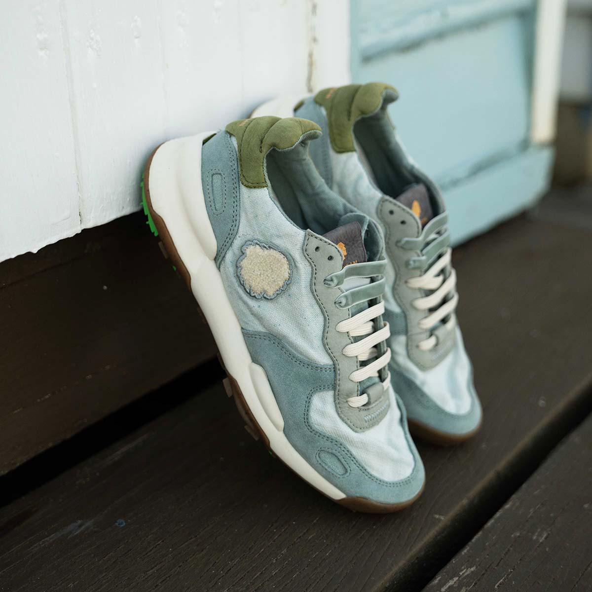 Satorisan Chacrona Linen baskets Camo Milky Jade 38