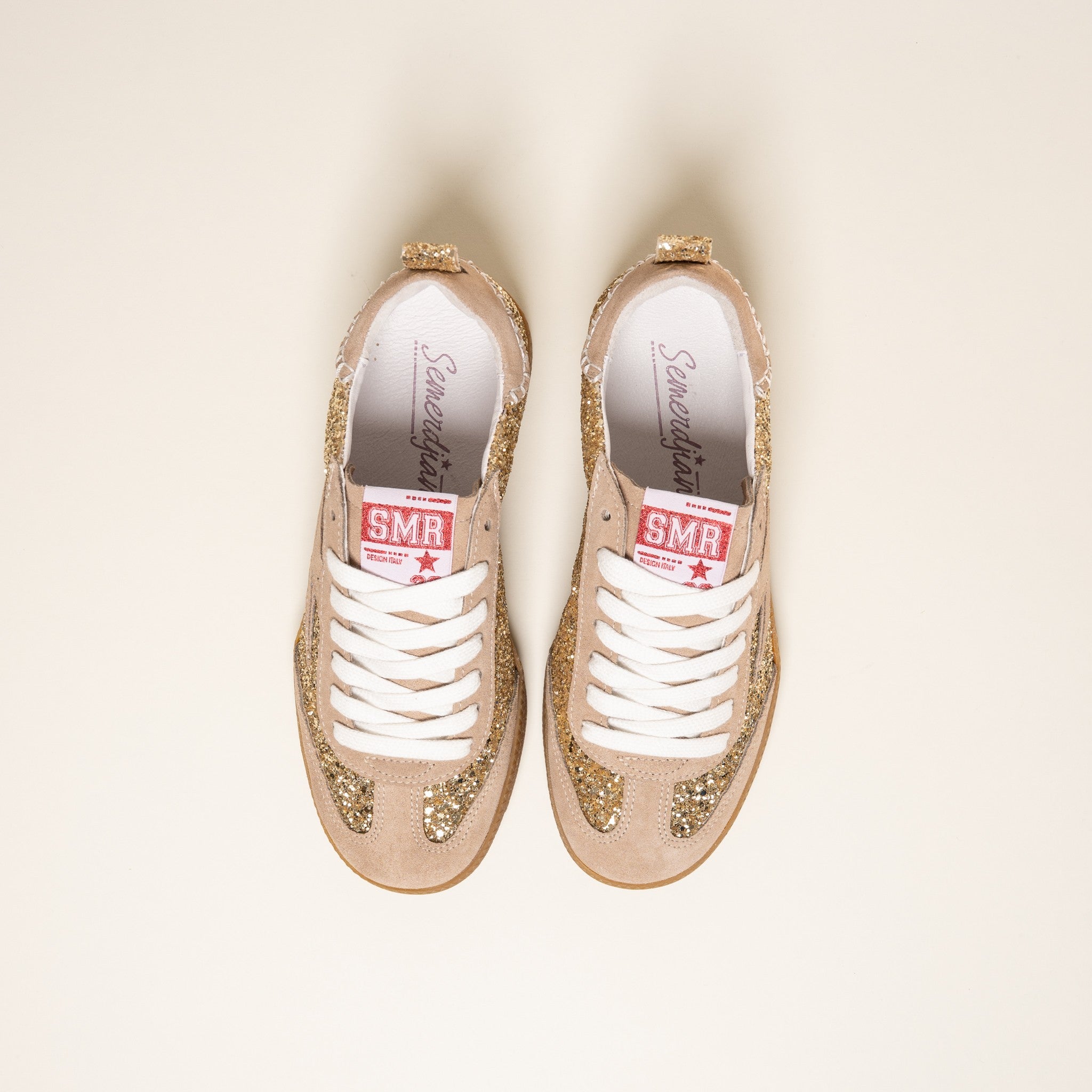 SMR Kayla E115 baskets glitter or beige 38