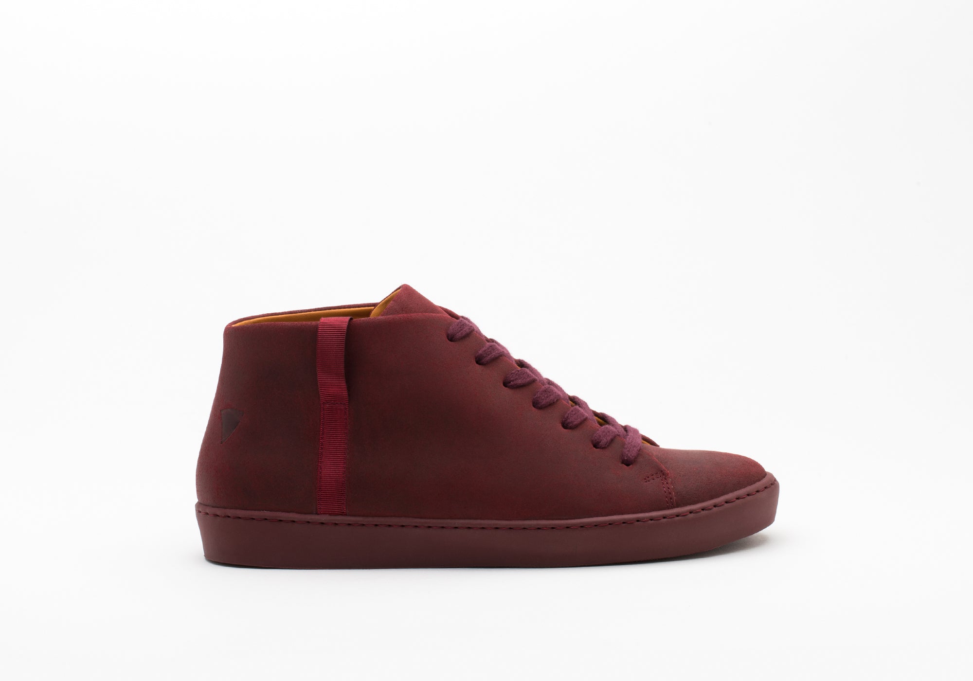 JAK Khan Red sneakers cuir pleine fleur rouge