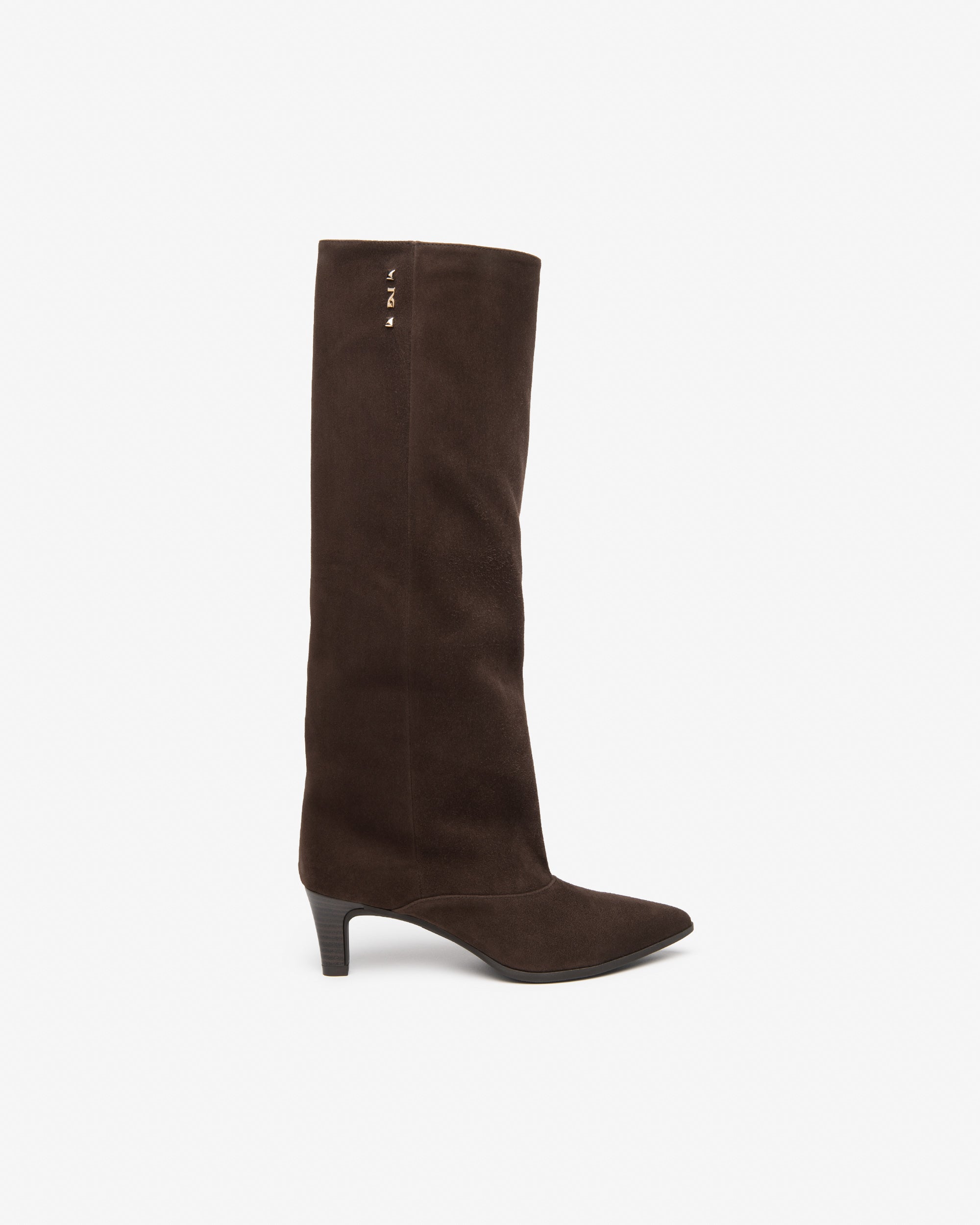 NeroGiardini Bottes Femme Daim Talon Cône 55 mm