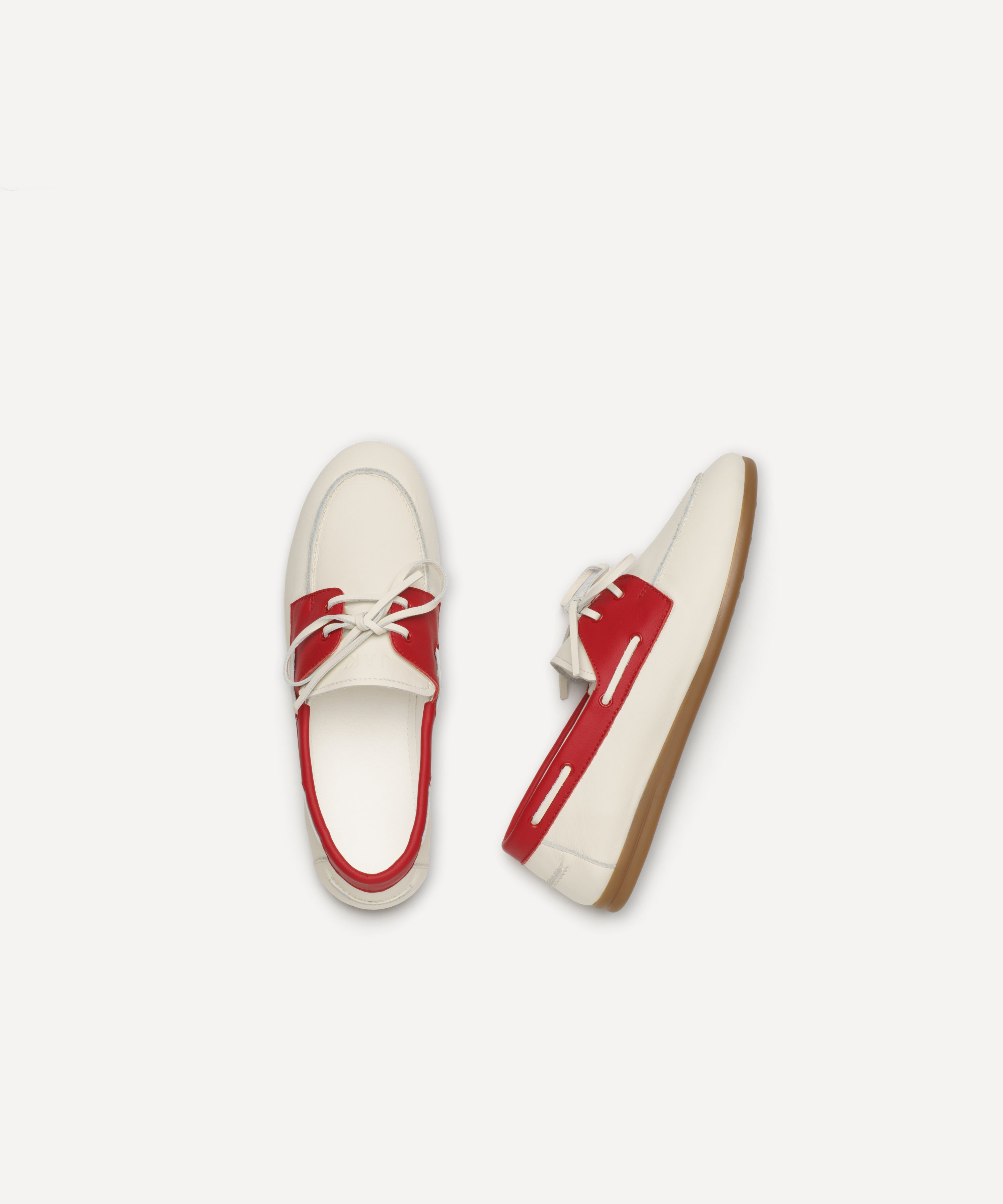 JAK Vela White Red chaussure bateau femme 38 cuir