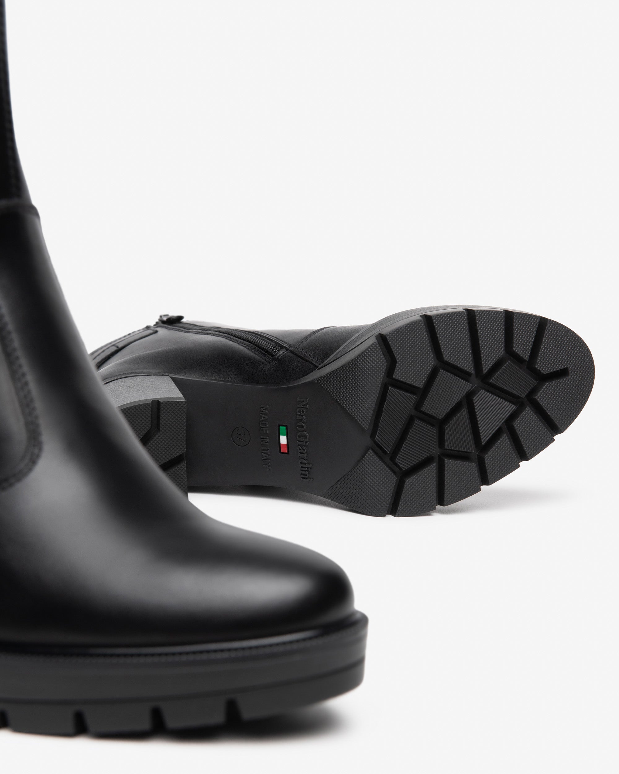 NeroGiardini Bottines Femme Cuir Plateforme 80 mm