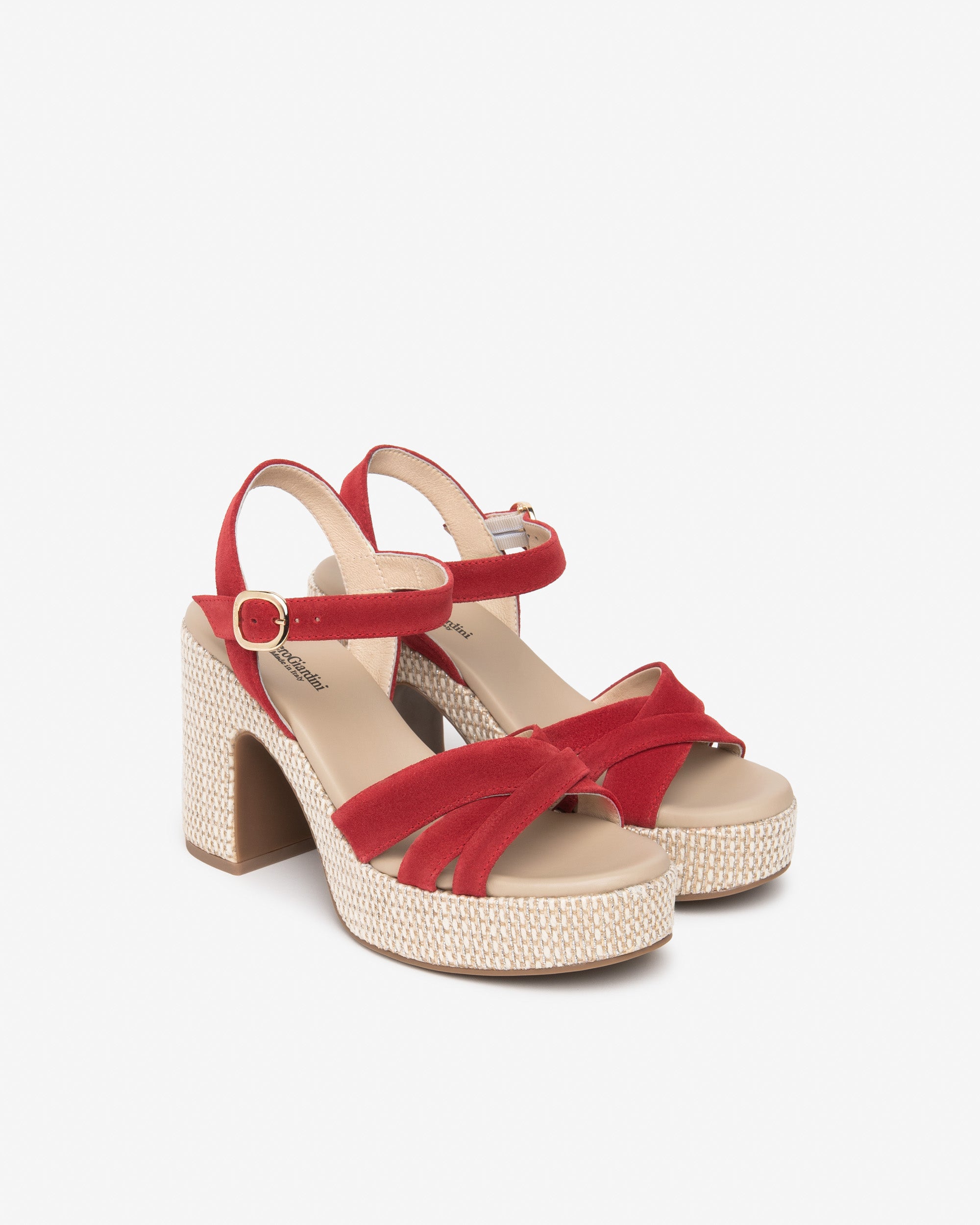 NeroGiardini Sandales Femme en Cuir Velours Été