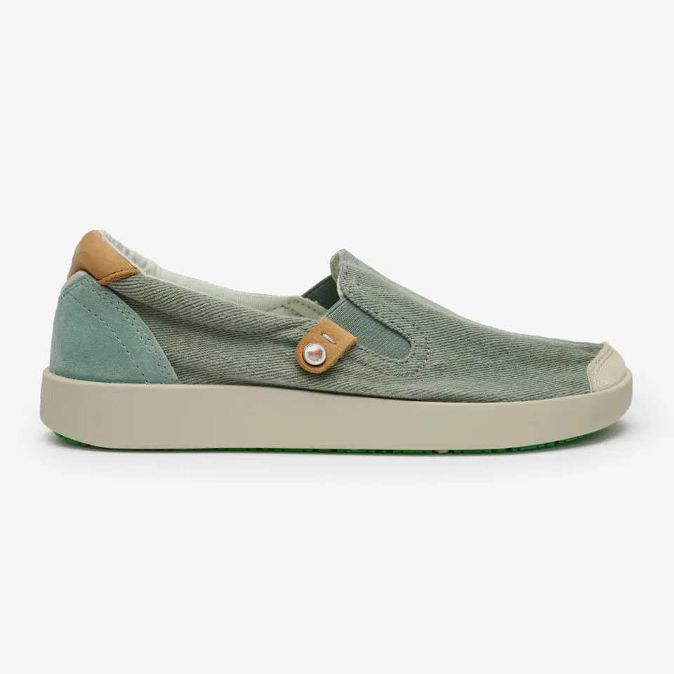 Satorisan Kung Fu Cotton slip on vert coton