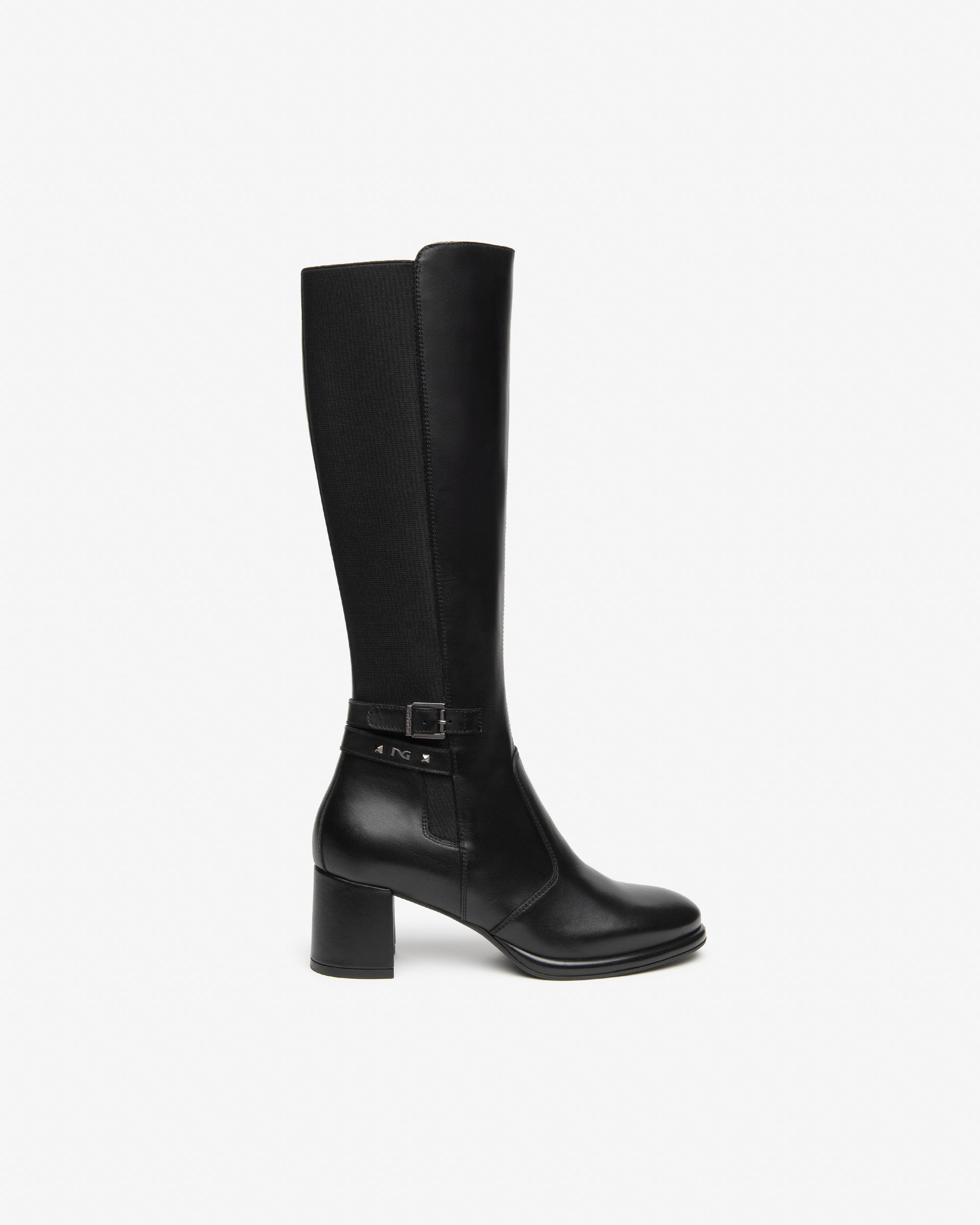 NeroGiardini Bottes femme cuir talon 60 mm zip