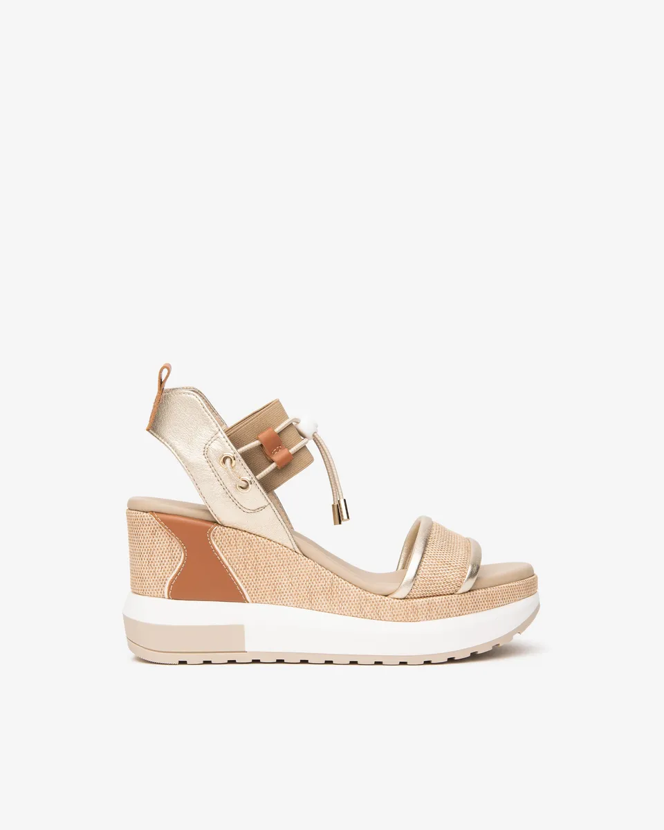 NeroGiardini Sandales Femme Cuir Toile Été Ville