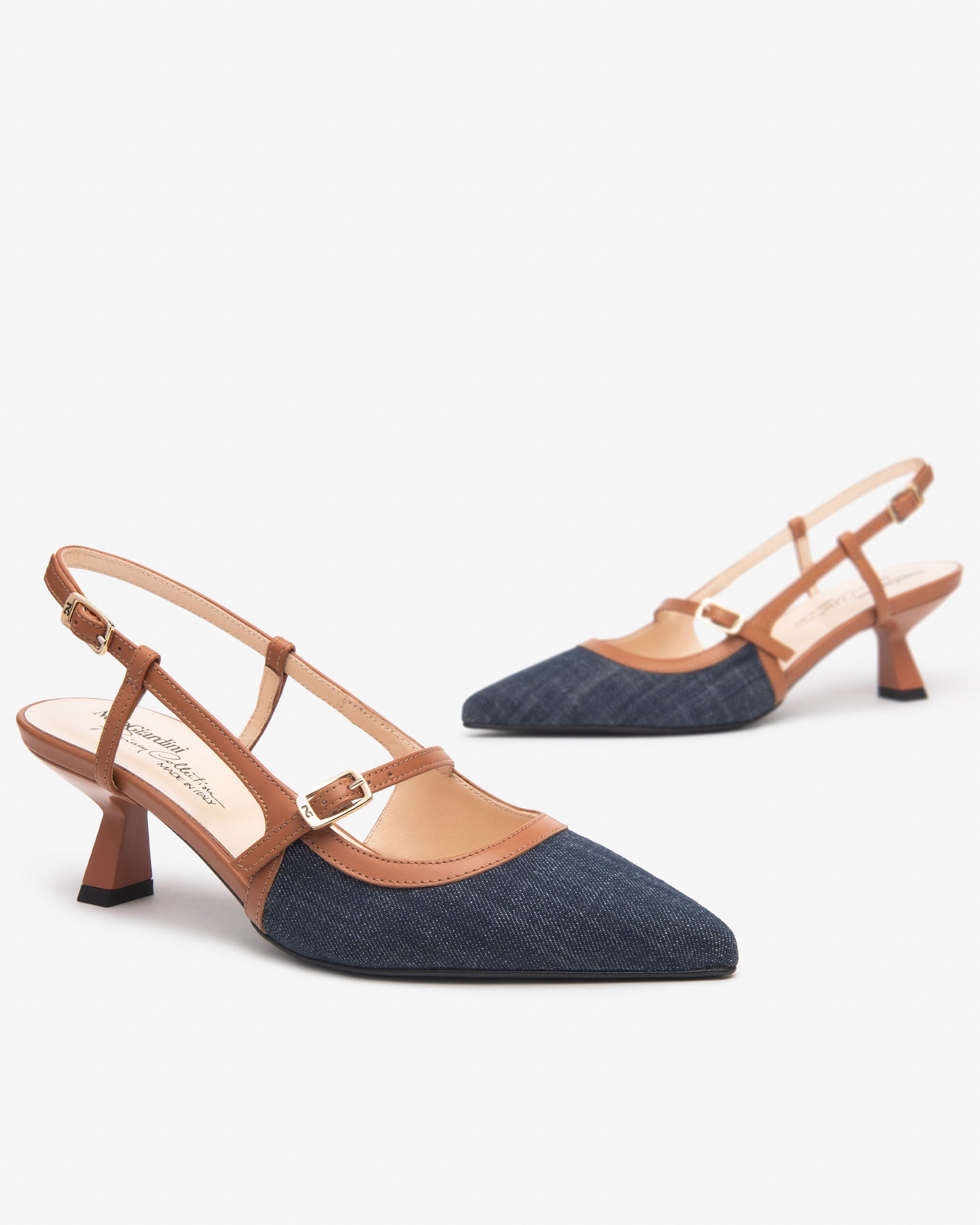 Nerogiardini Slingbacks Femme Cuir Tissu Bureau