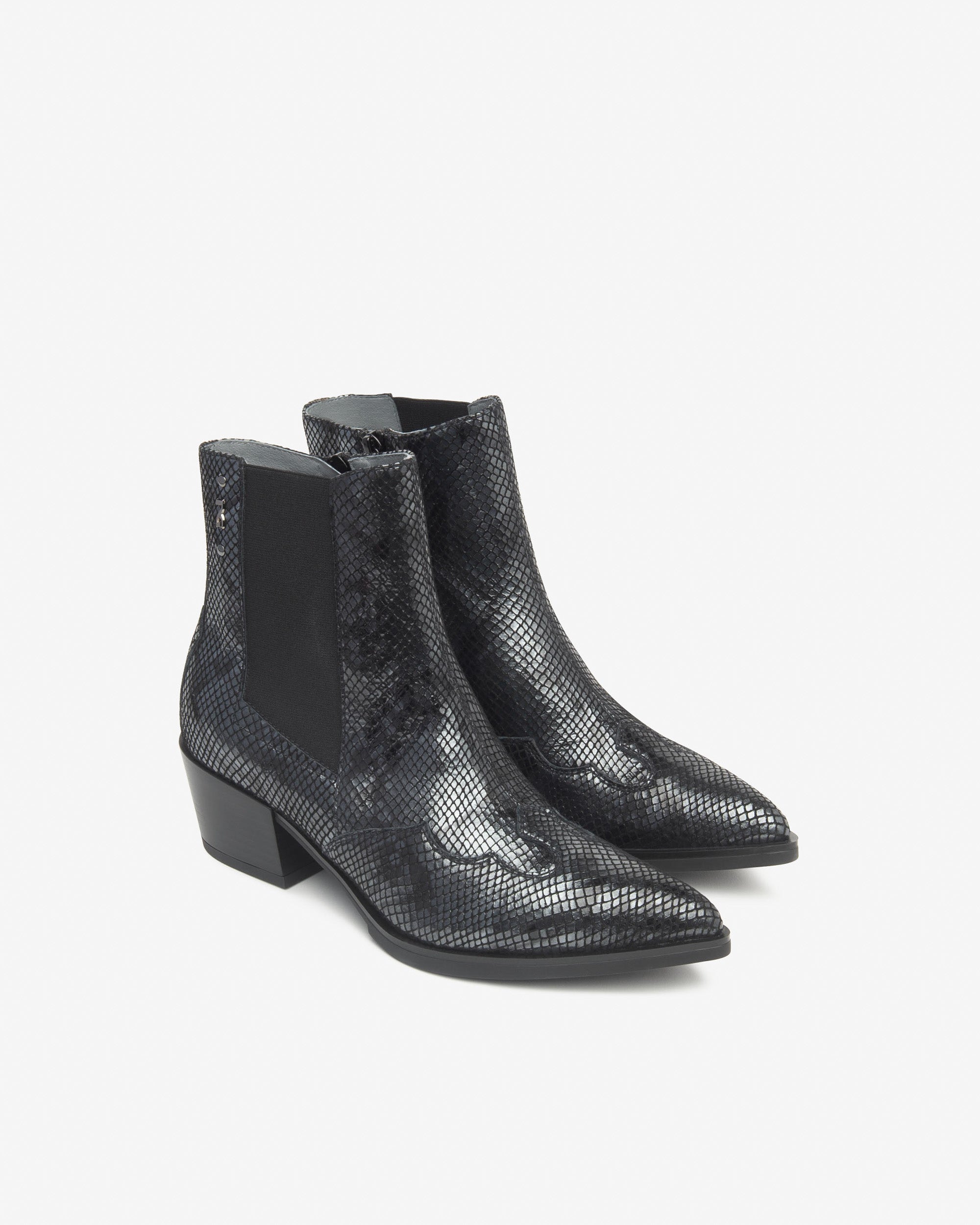 NeroGiardini Bottines Chelsea Femme Cuir Imprimé Python